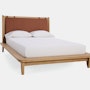 Noviembre Bed - oak,  cognac