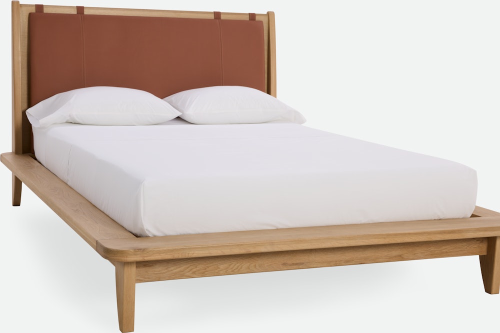 Noviembre Bed - oak,  cognac