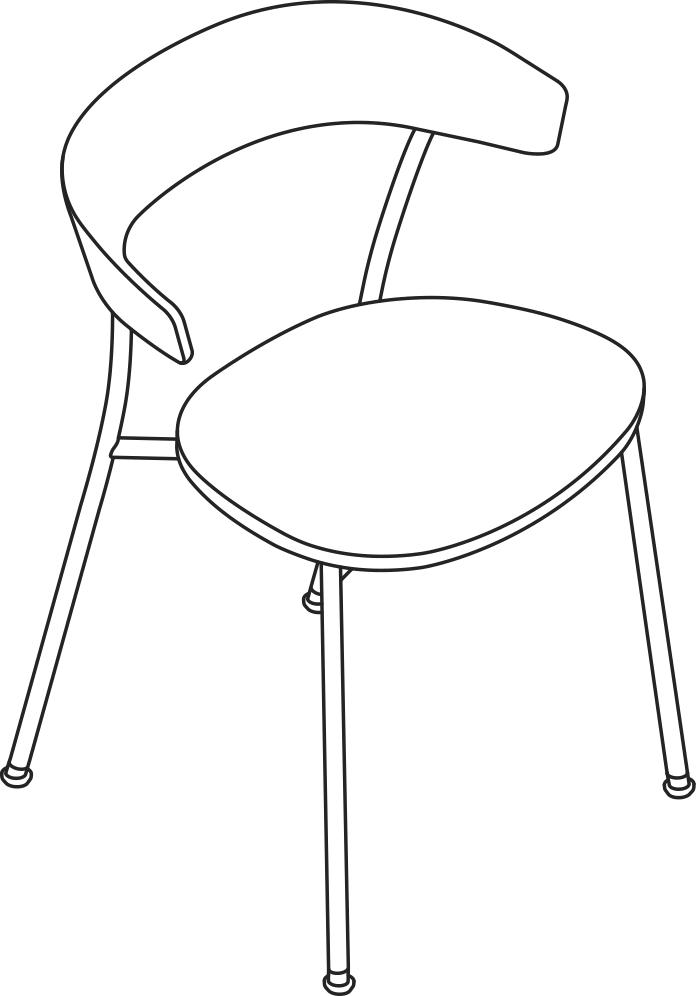 A line drawing - Leeway Chair