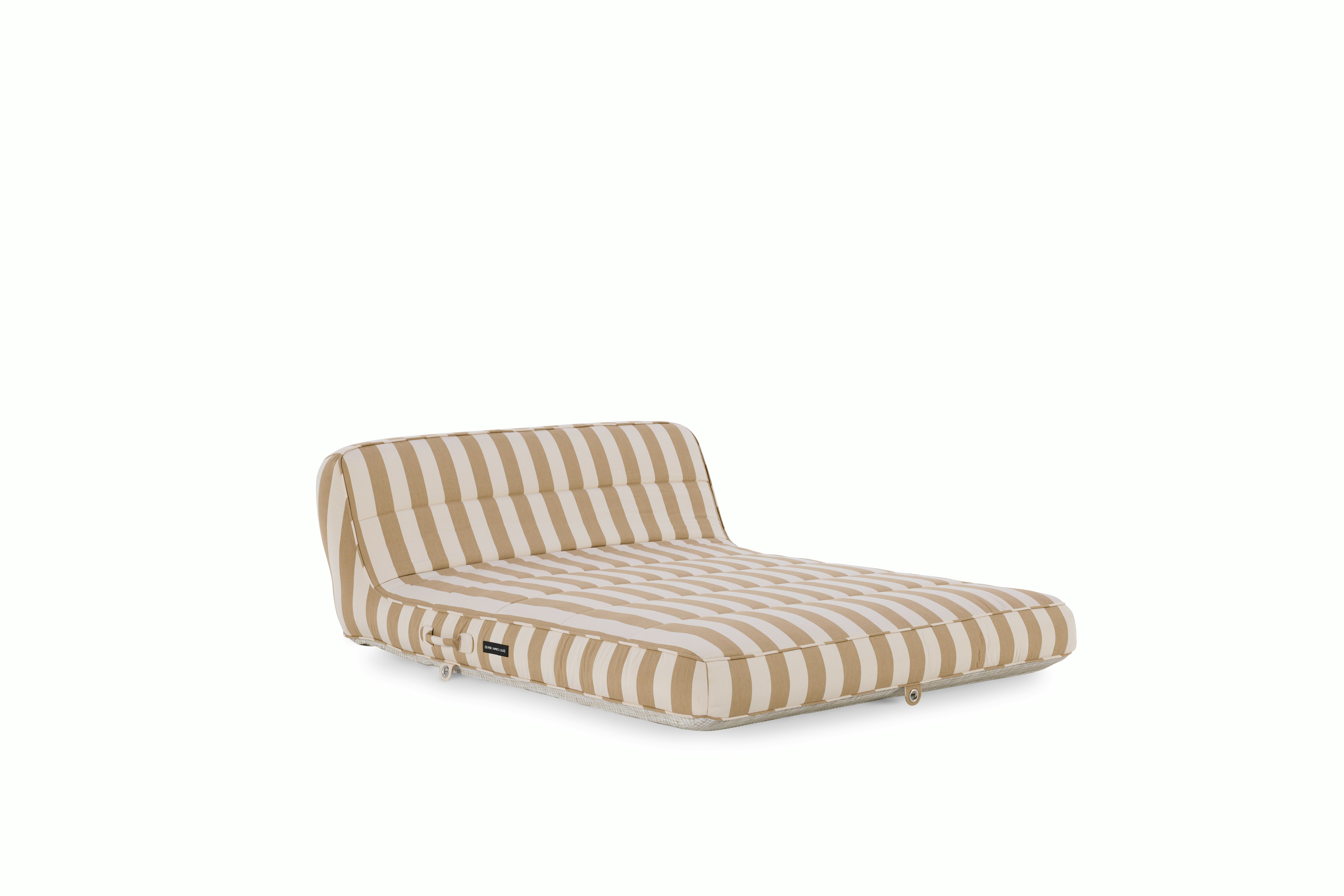 Double Lilo Pool Float - sand/white stripe