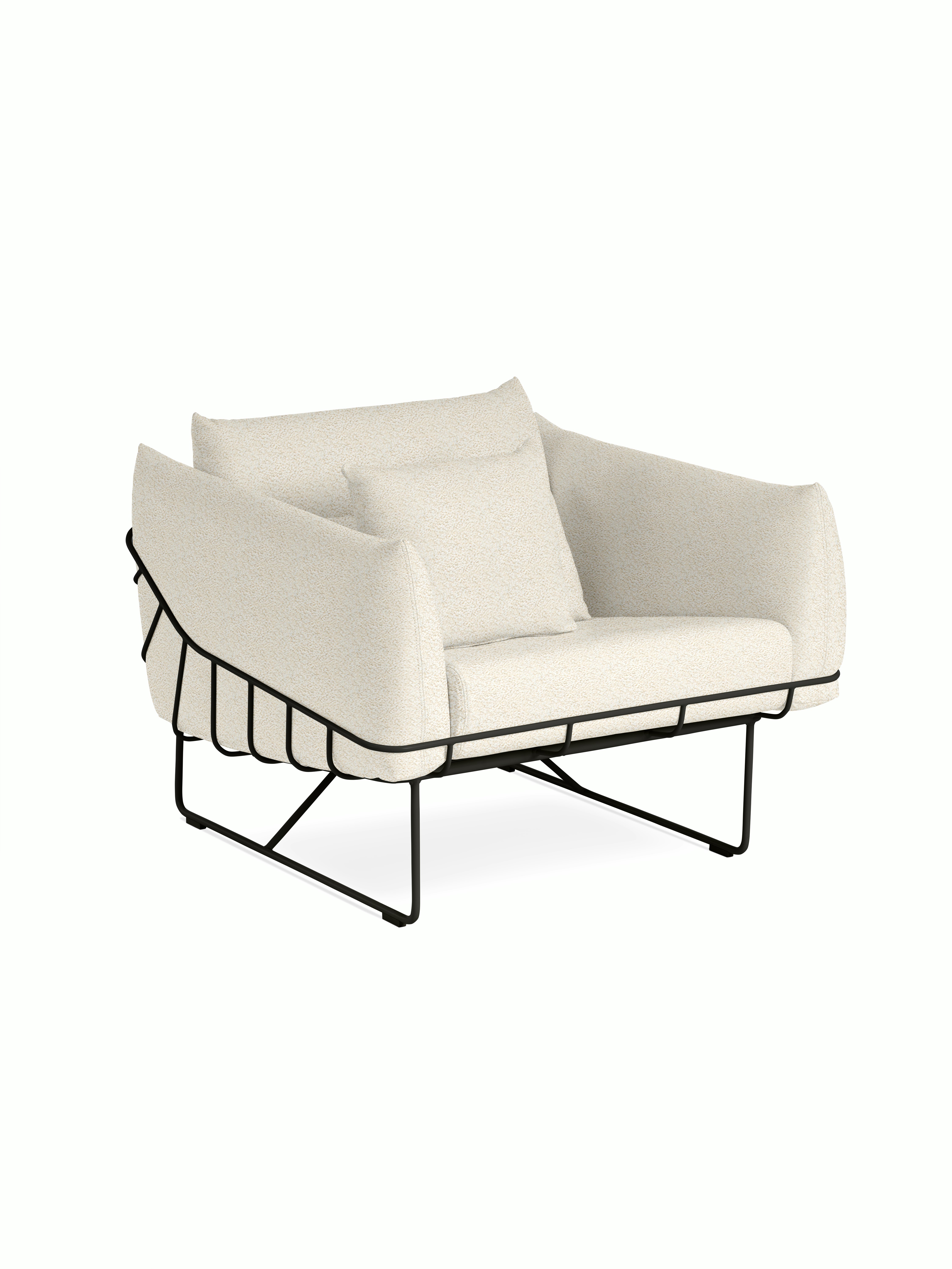 Wireframe Chair - Whim,  Warm White,  Black