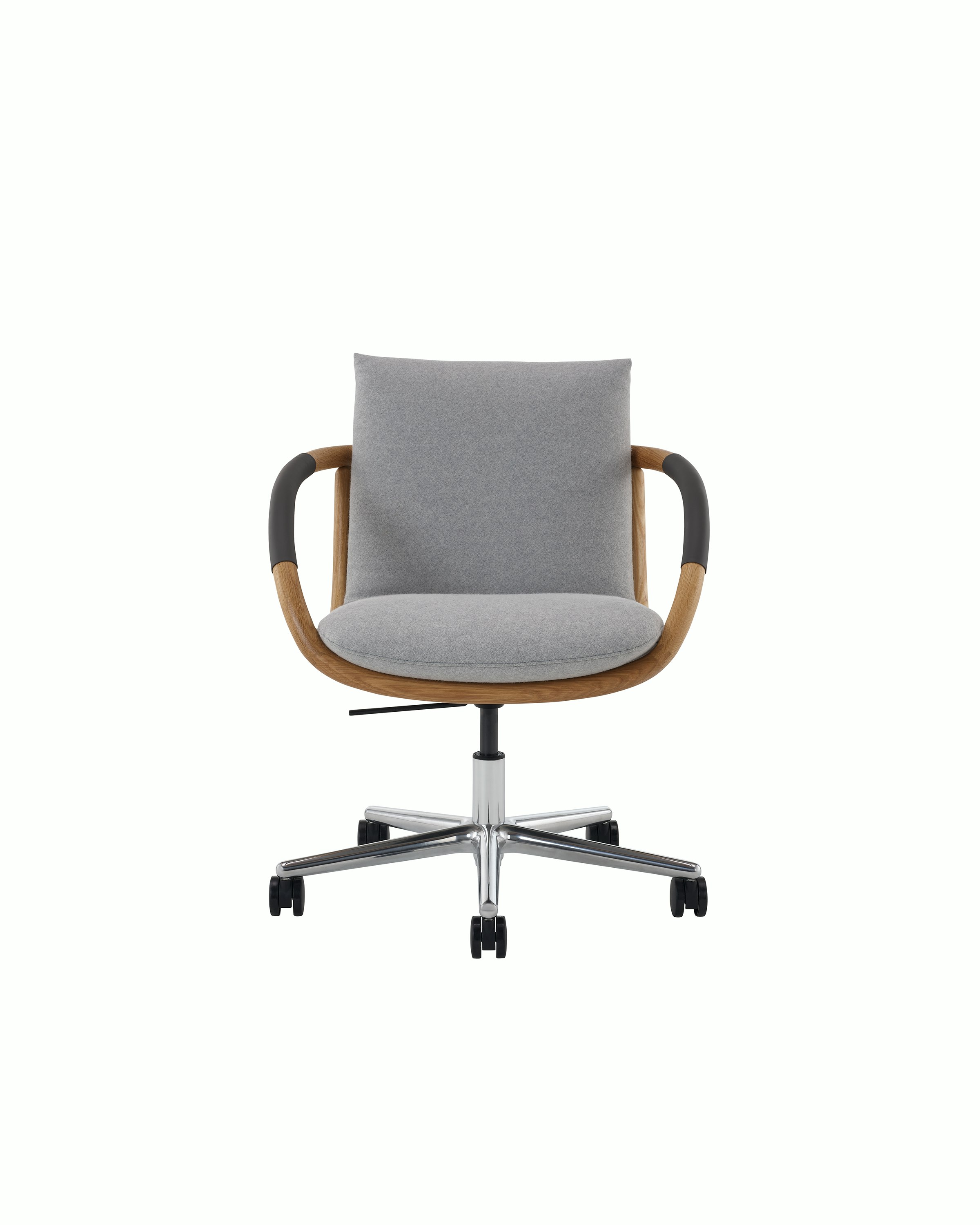 Full Loop Office Chair with 5 star base on casters.