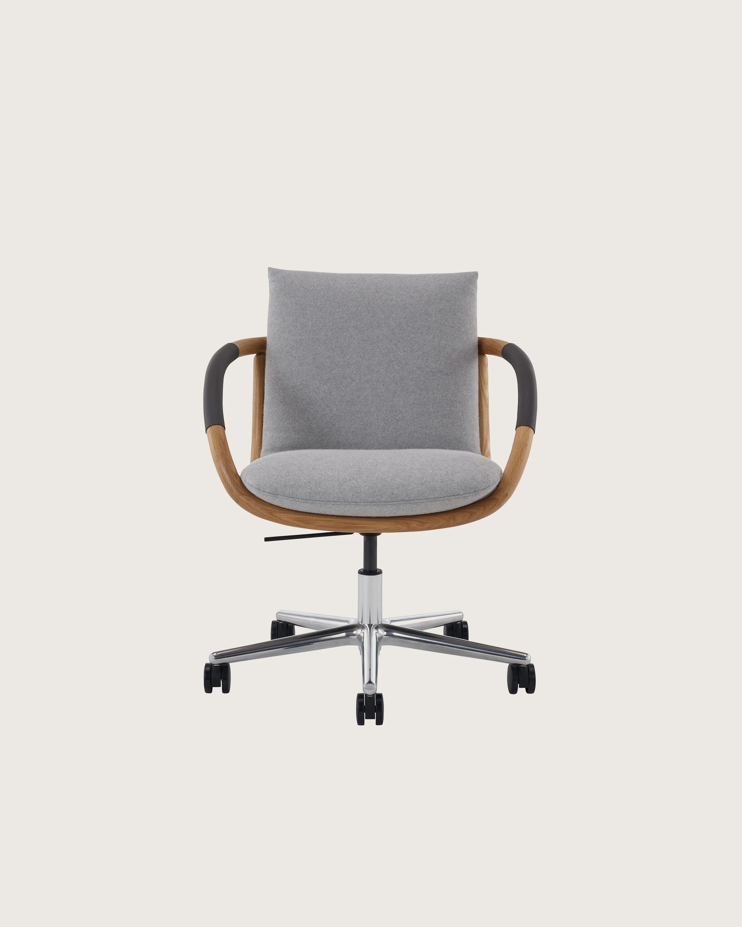 Full Loop Office Chair with 5 star base on casters.