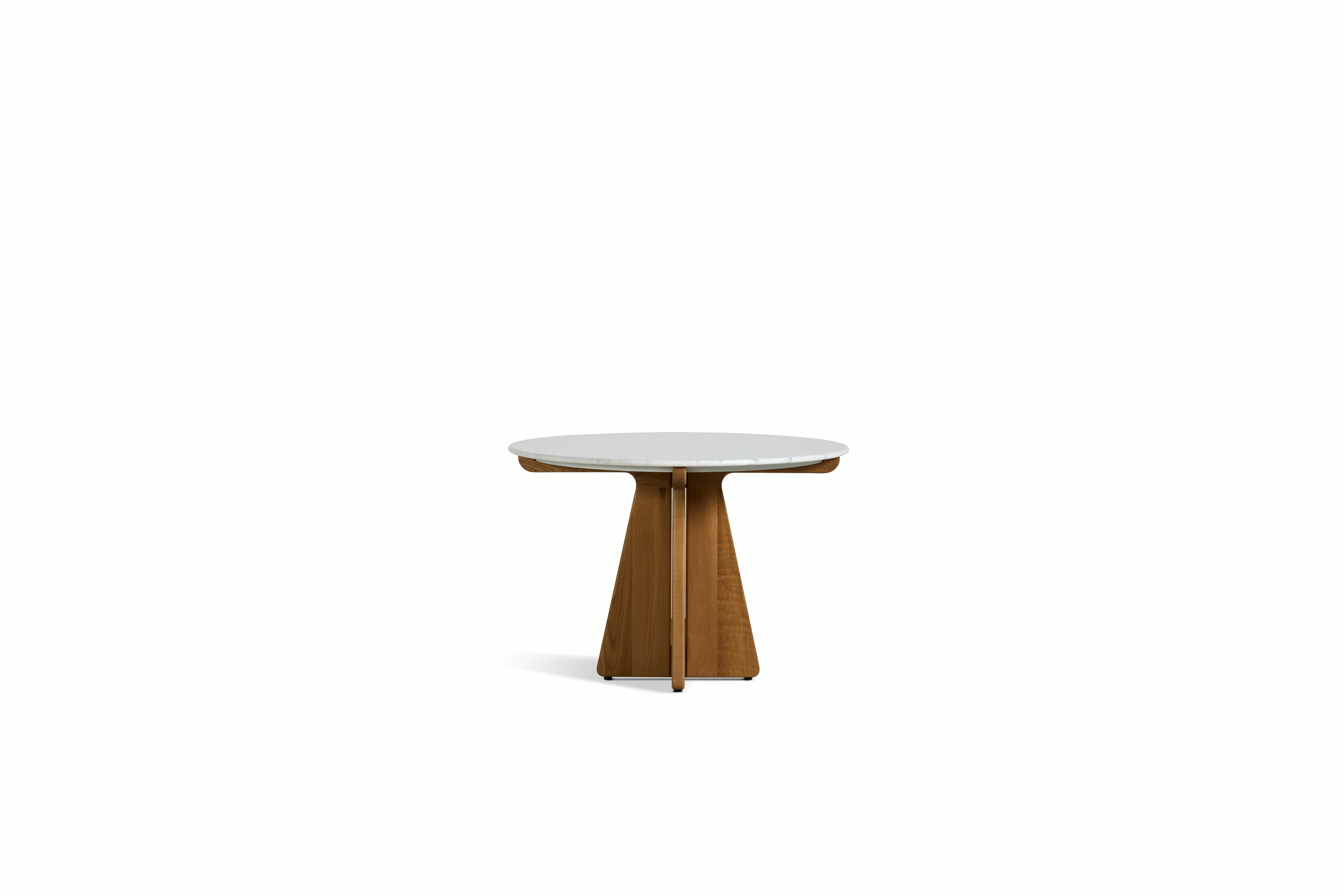 Pinna Dining Table - Oval, 90 Inch, Carrara, White Oak