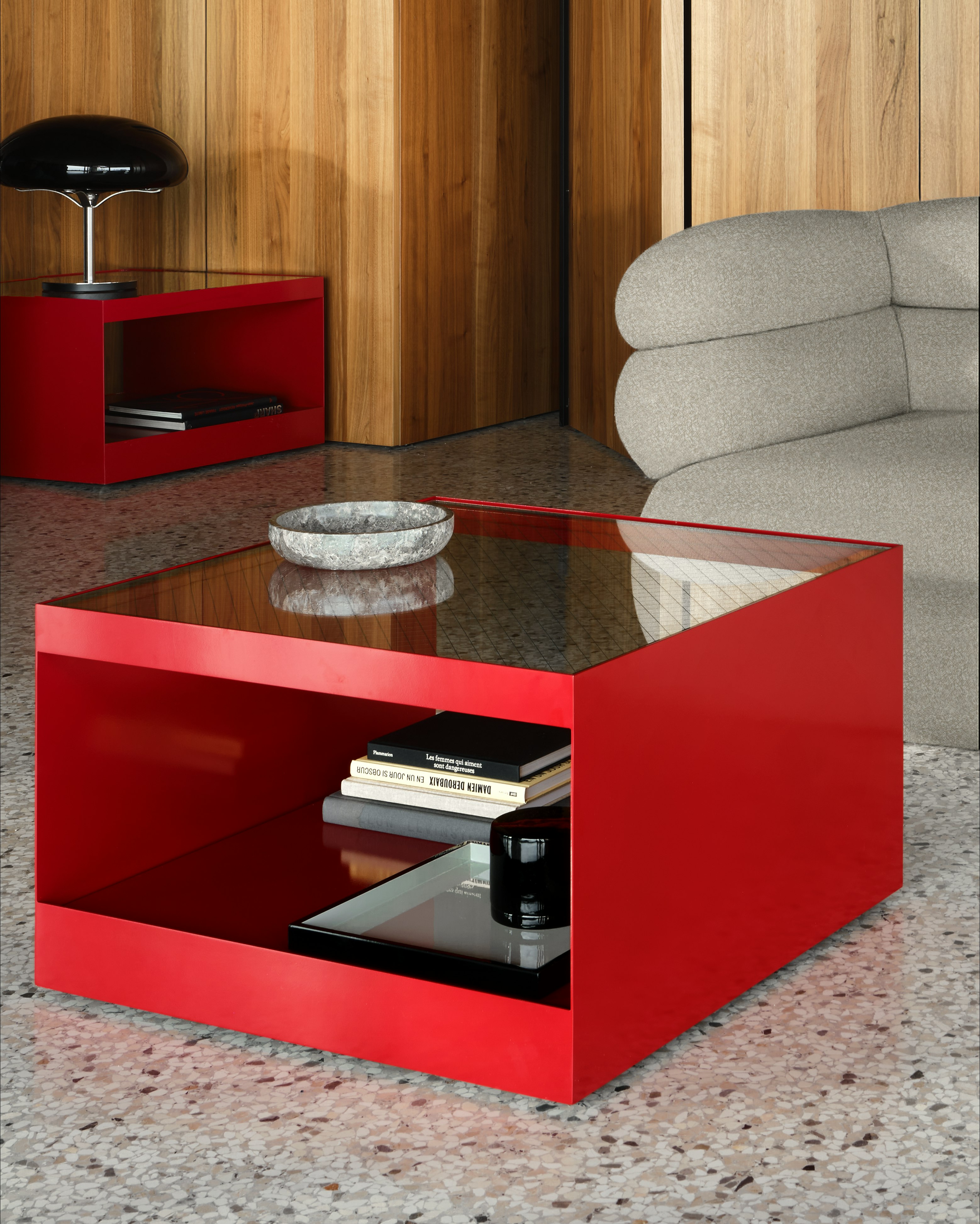 D'Urso Coffee Table in crimson