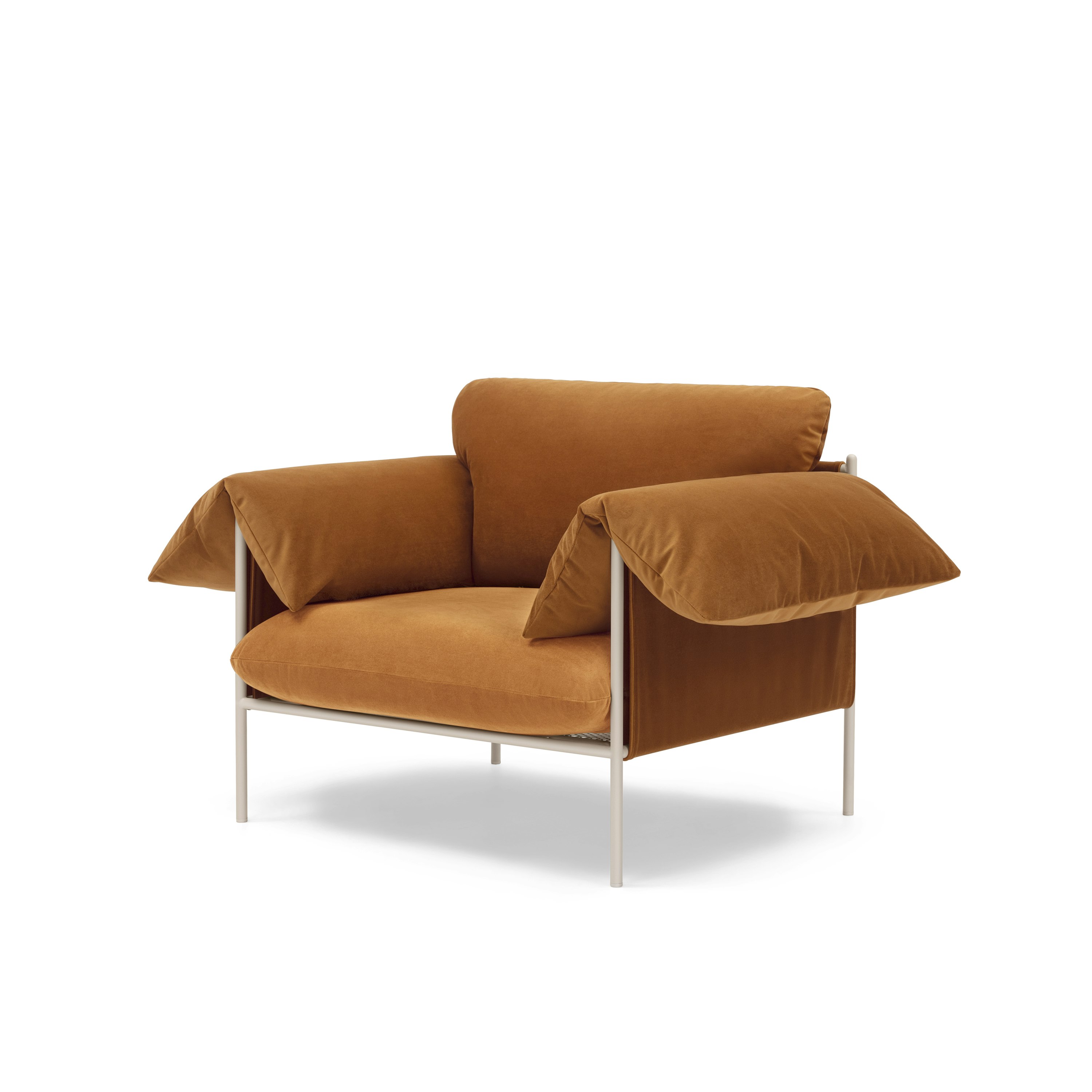 Alva Occasional Chair Nougat Frame Malibu Caramel
