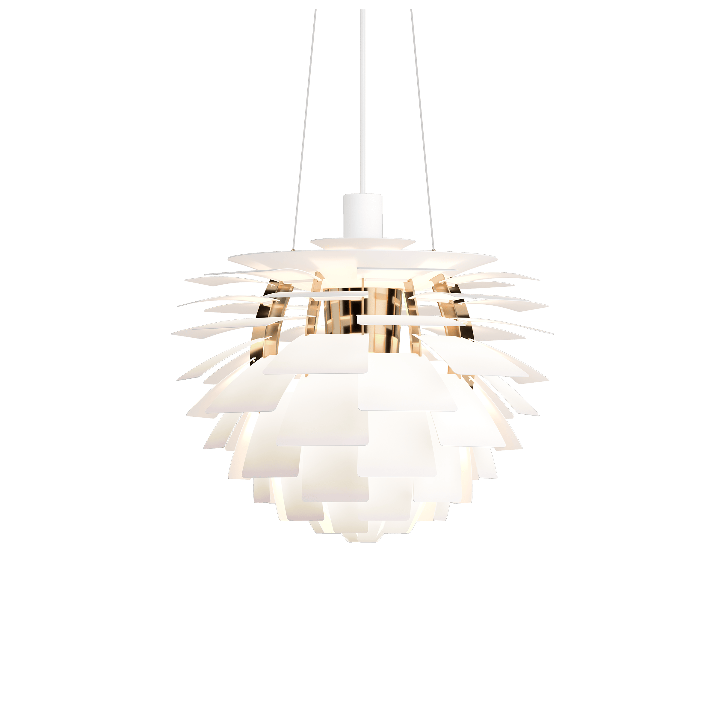 PH Artichoke Lamp - Small, Soft White and Brass
