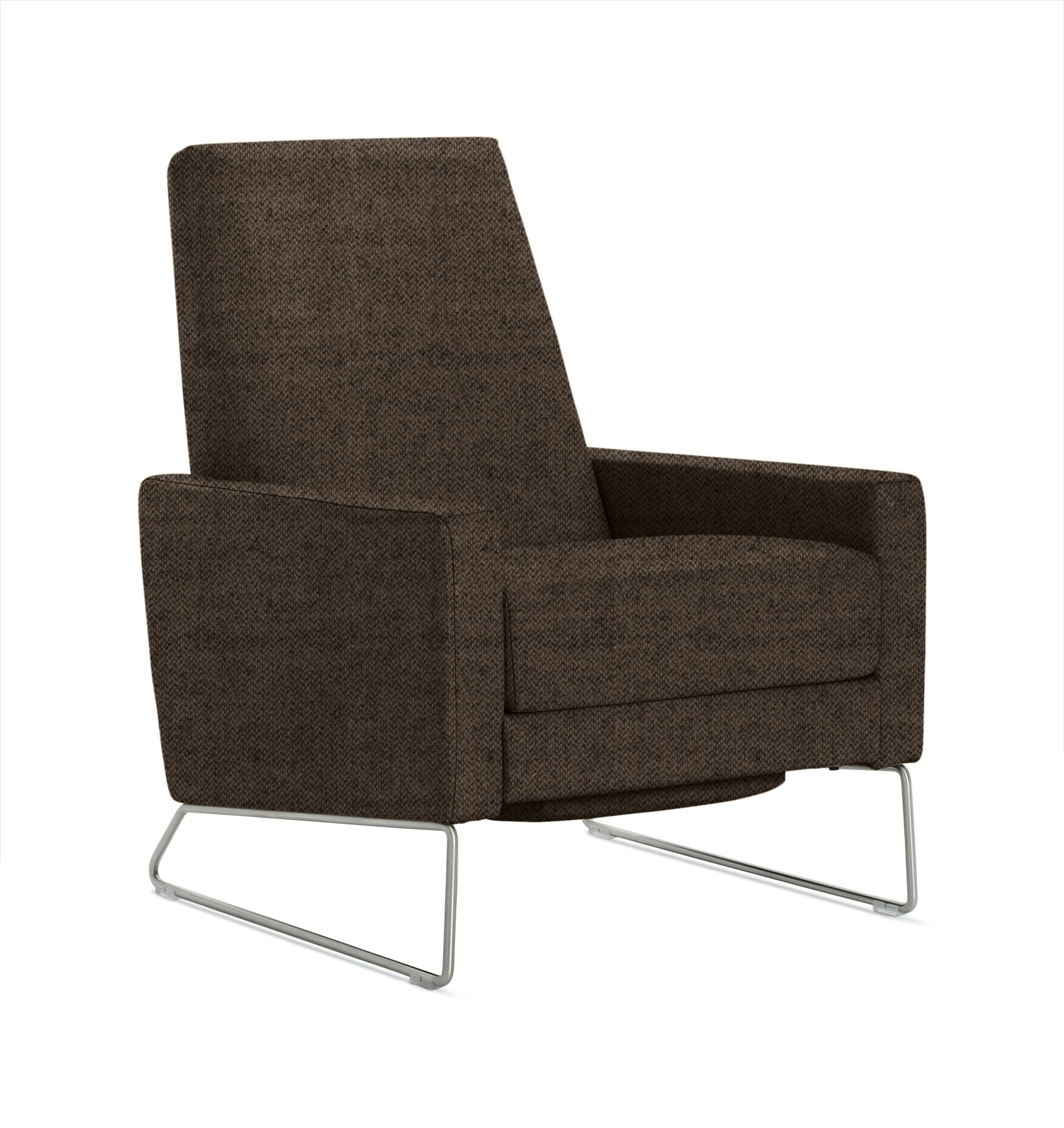 Flight Recliner 2.0 - Standard, Fabric, Pecora, Chocolate , Stainless Steel