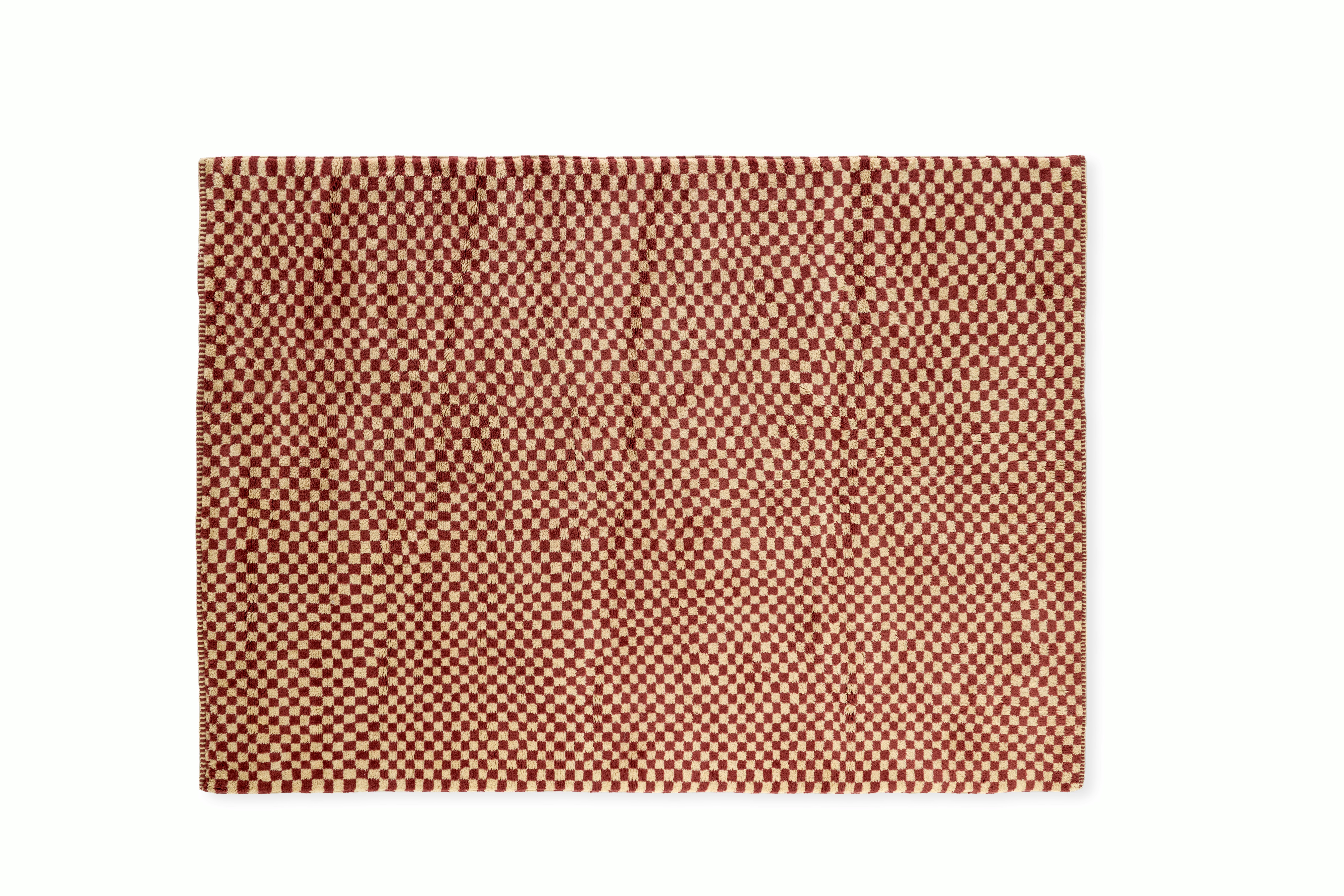 A Microcheck Shag Rug in Oat Sienna viewed from the front.