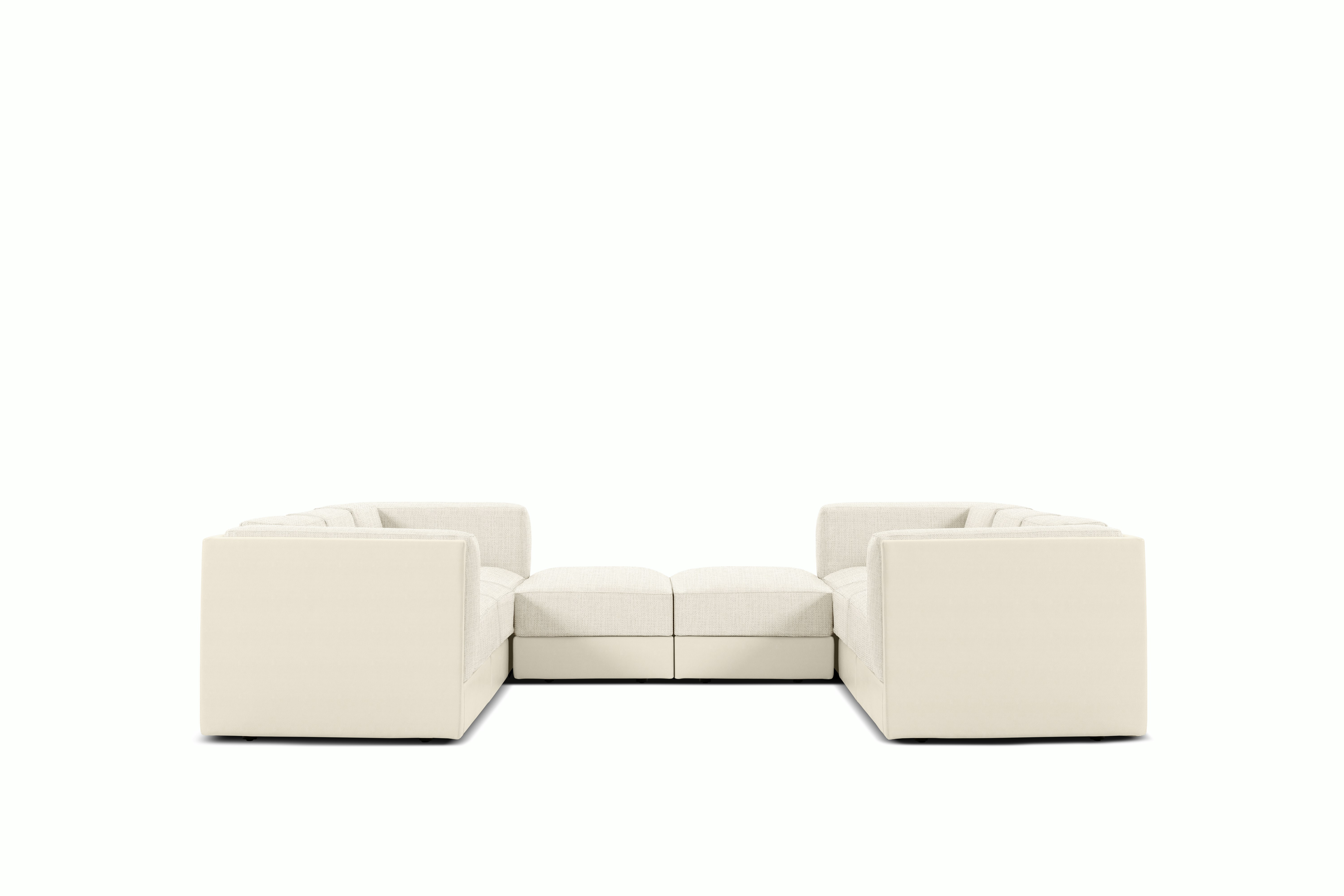 Symme U-Sectional - Leather Frame