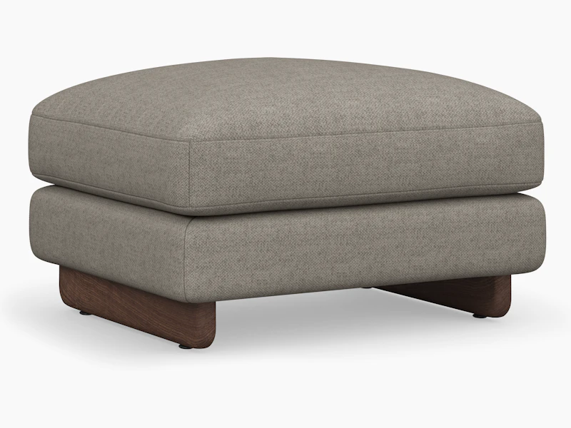 Contra Ottoman - Small, Pecora, Graham, Walnut