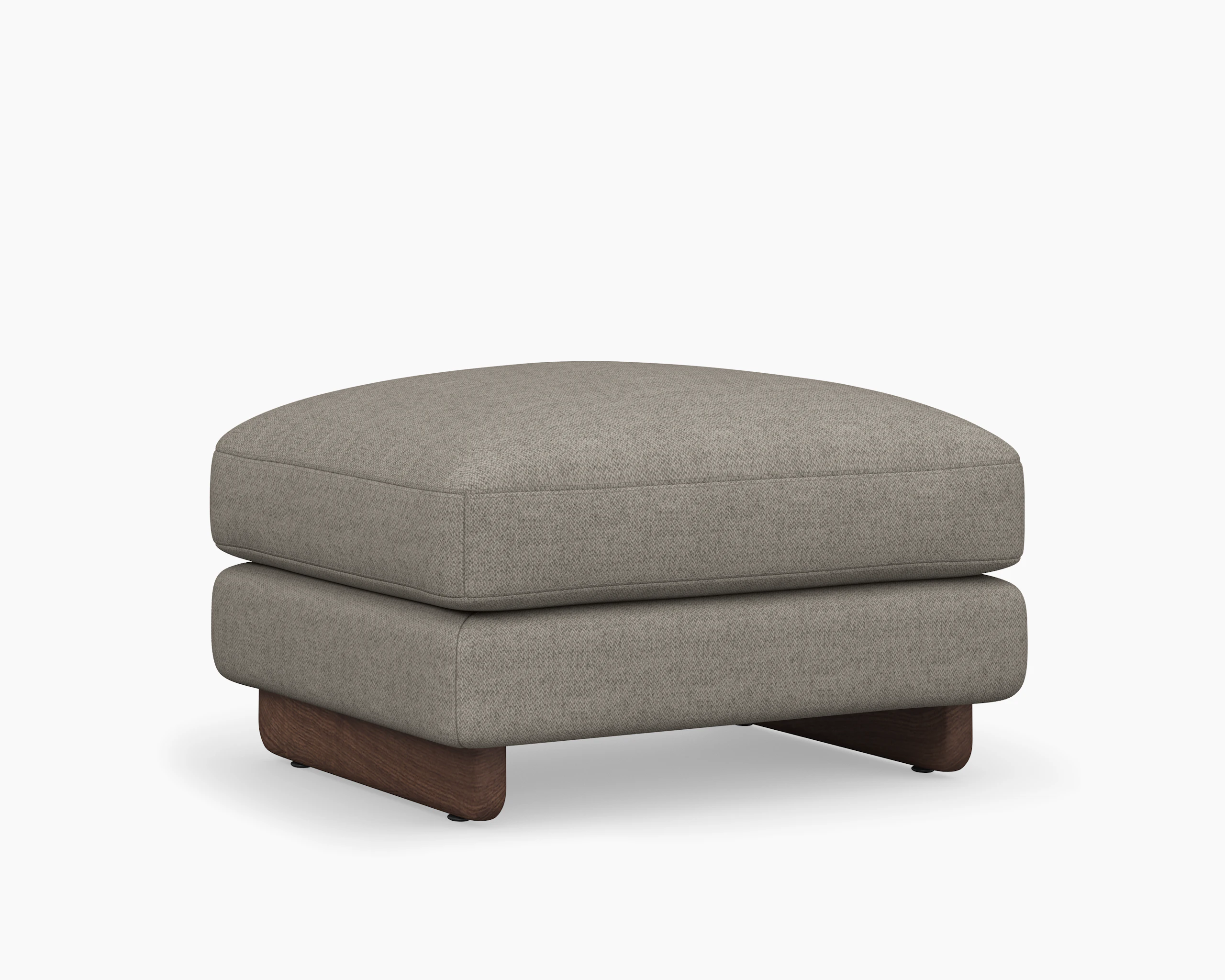 Contra Ottoman - Small, Pecora, Graham, Walnut