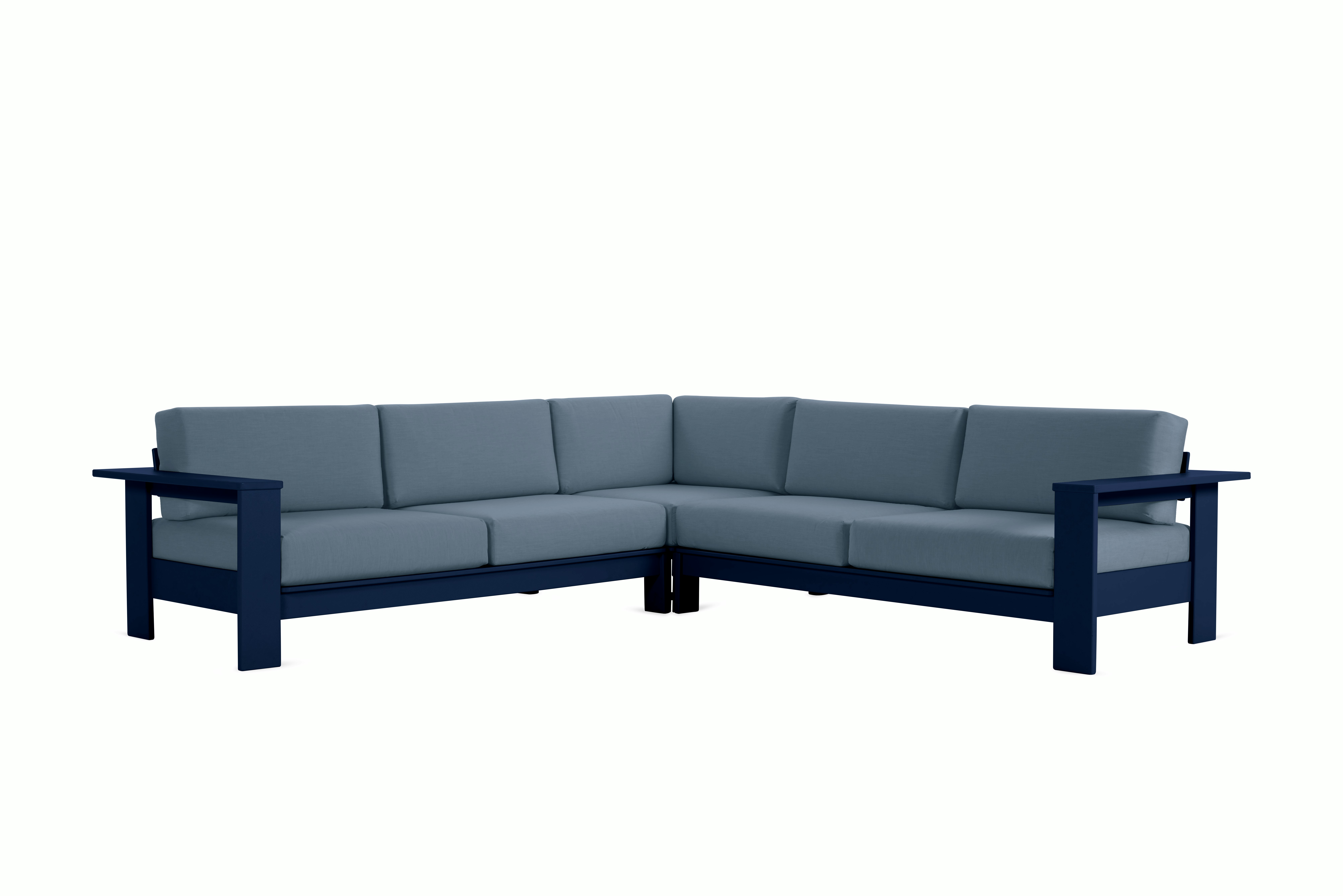 Pepin Corner Sectional - navy-blue,   haze