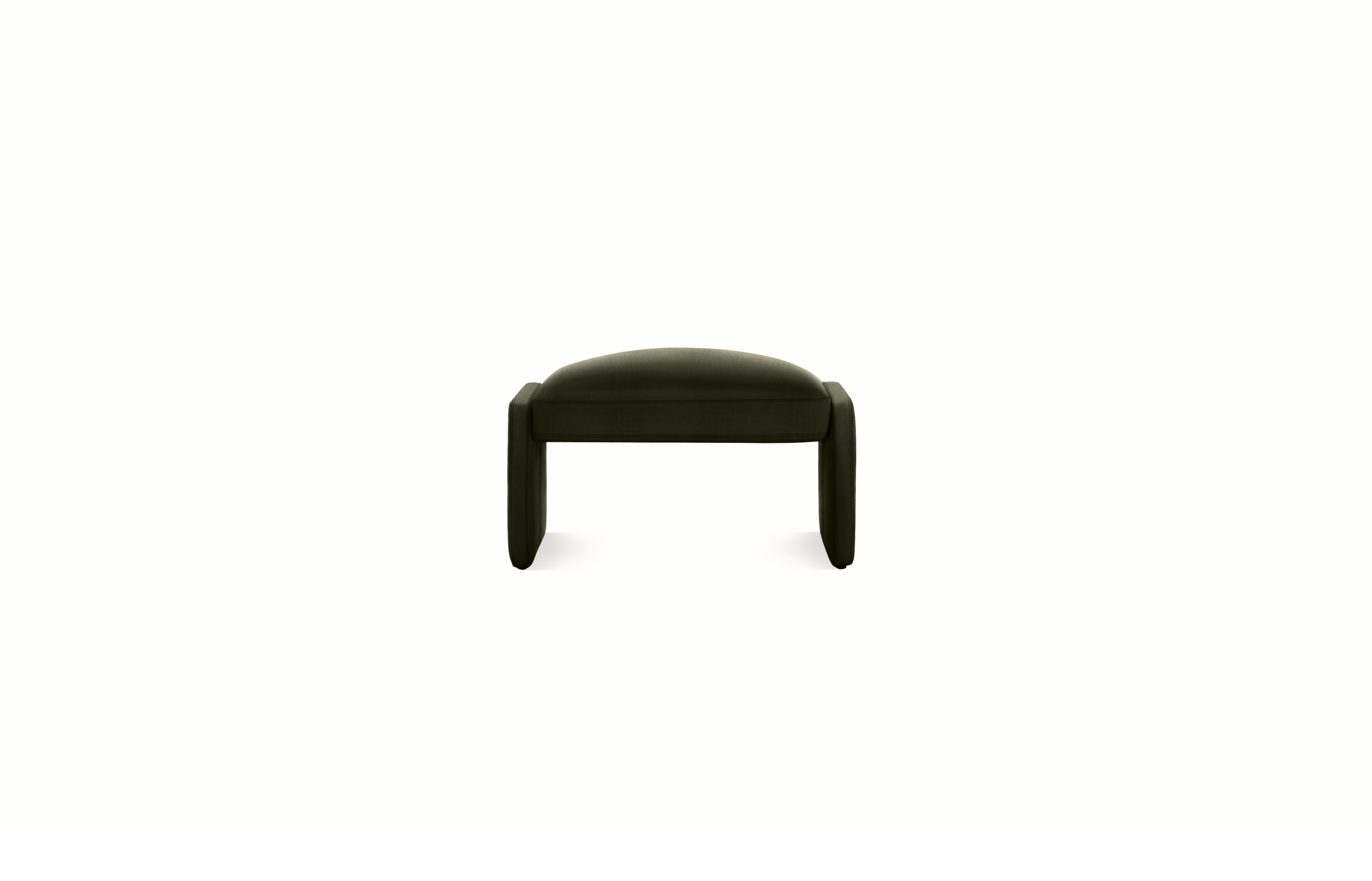 Pastille Ottoman - Fabric, Crypton Sintra Velvet, Olive