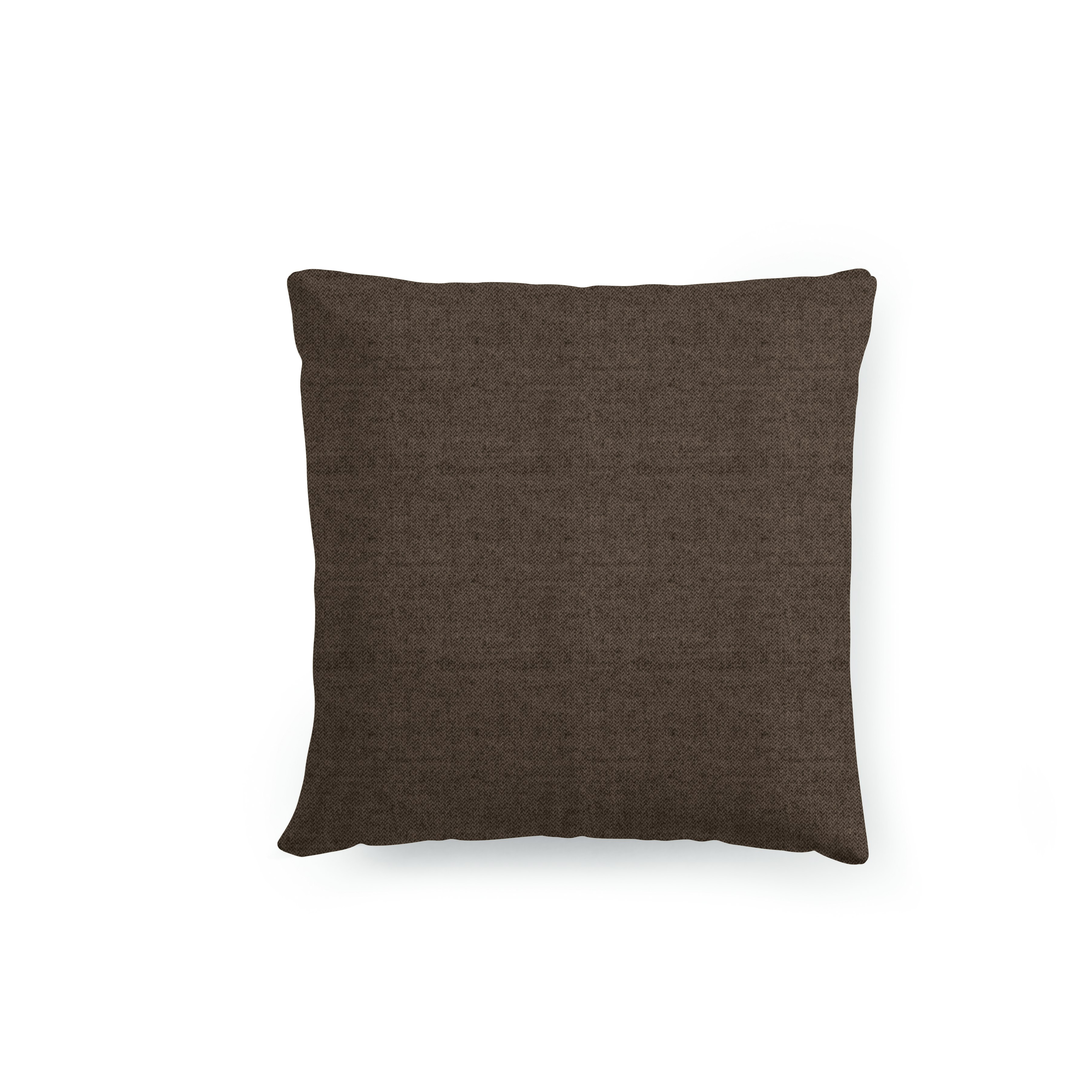 A Como Throw Pillow in Pecora: Chocolate viewed from the front.