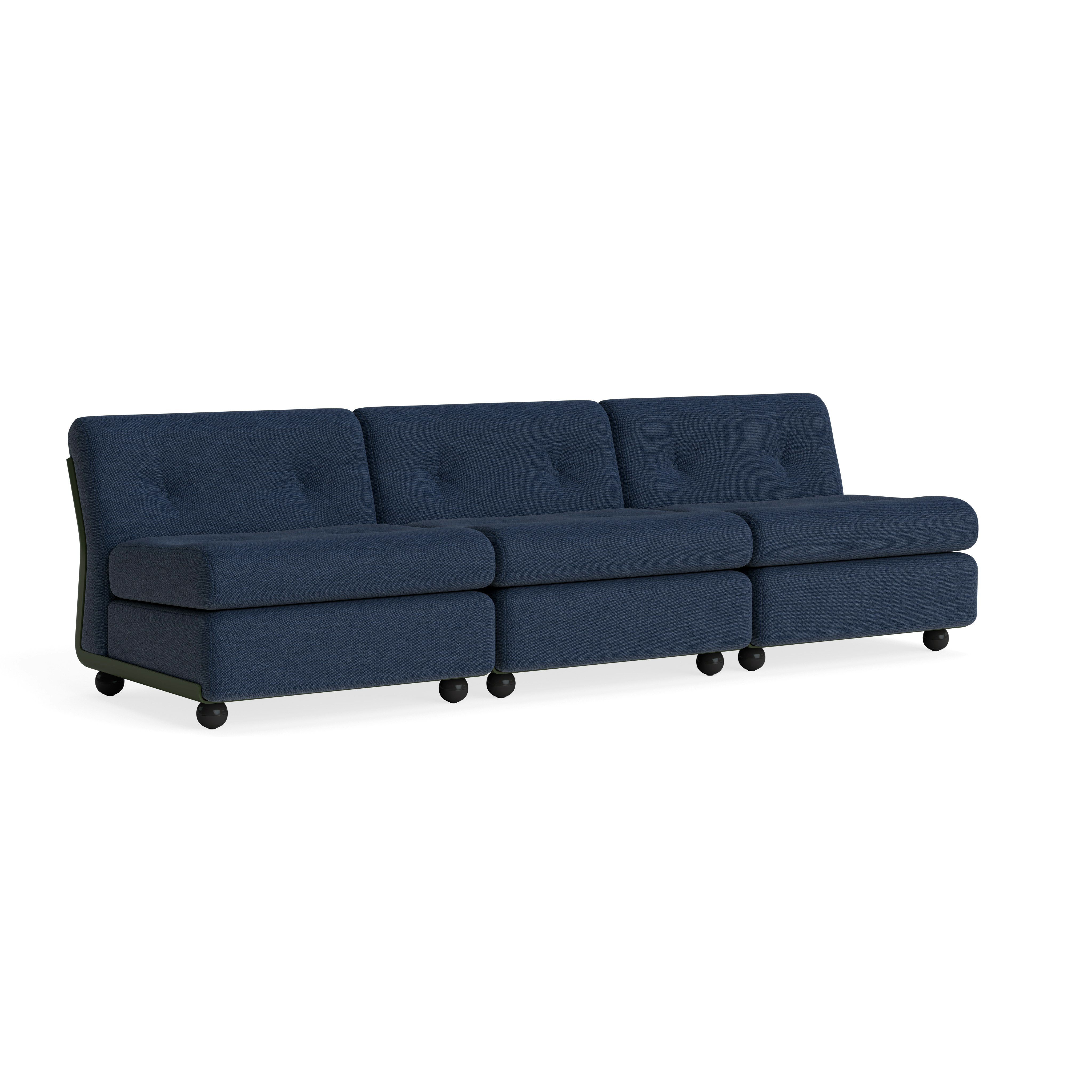 Amanta Sofa - Three Seater, Mode, Society, Bottle Green
