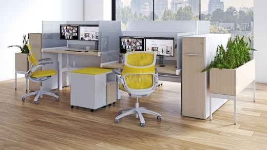 antenna desk surrounds laminate back panel with glass end screens antenna planter k.bench generation task chair hybrid tall storage mobile storage 