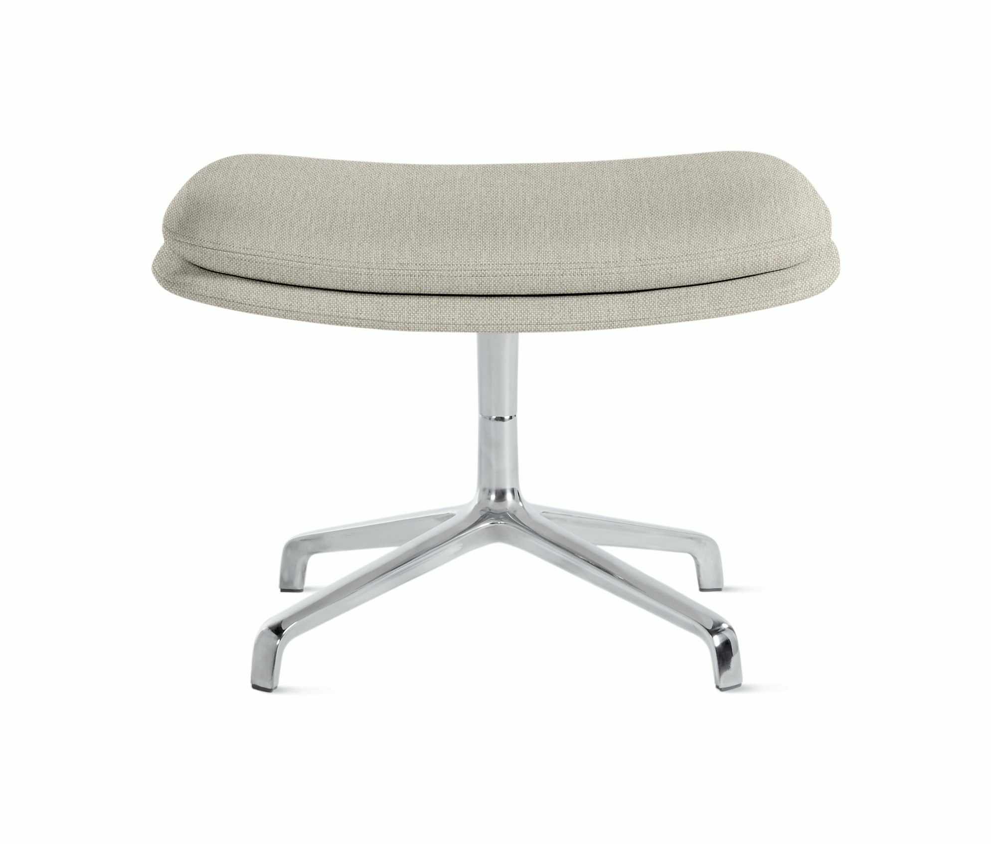 Striad Ottoman - Mode,  Shell,  4-Star,  Polished Aluminum