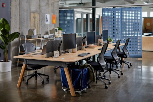 rockwell unscripted sawhorse workbench regeneration by knoll mobile storage bin canvas bin modular storage creative wall filzfelt hanging panels sapper xyz monitor arm workstations touchdown individual work task chair work chair