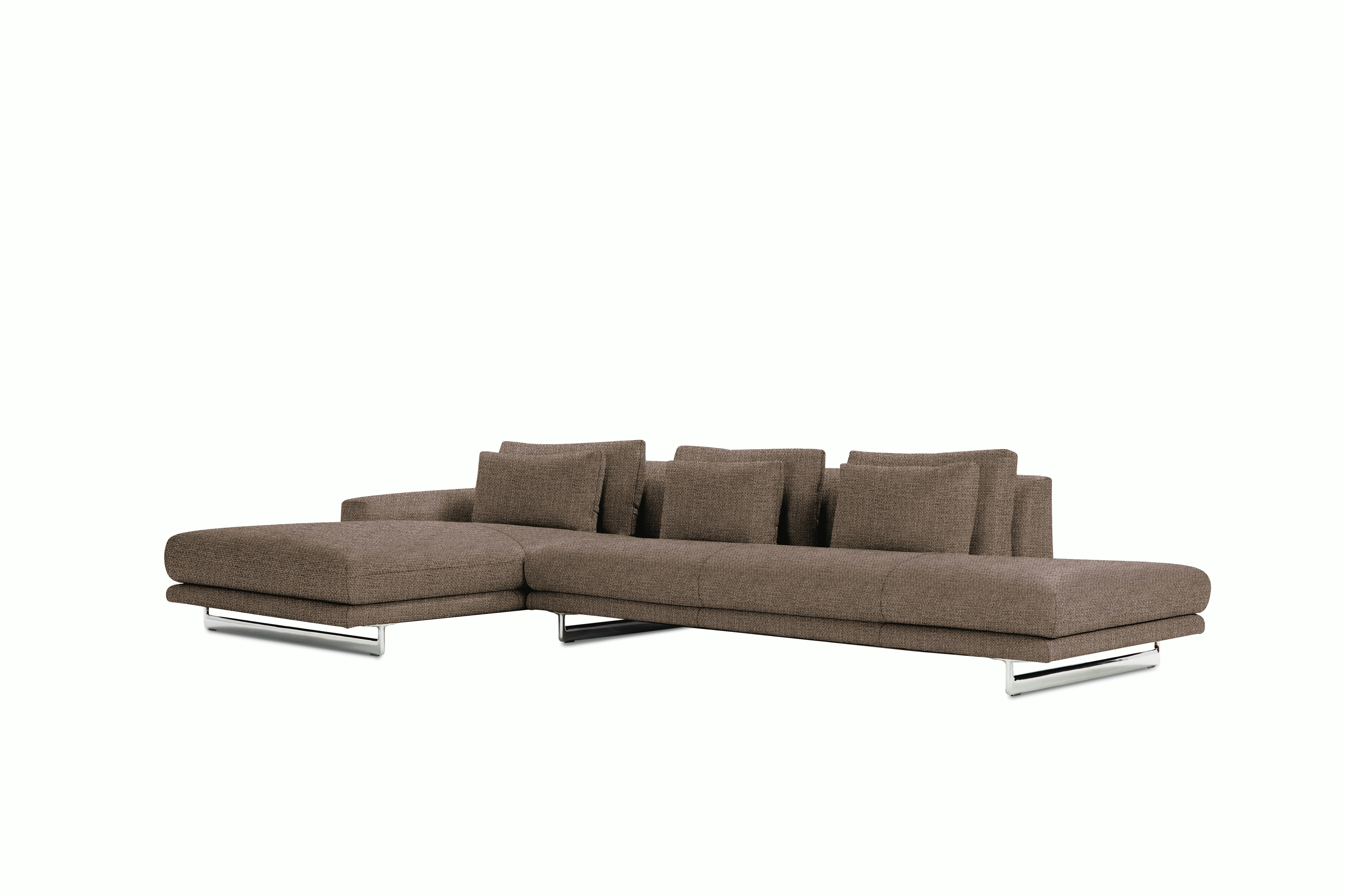 A bark Lecco Open Sectional with Chaise viewed from the front