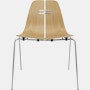 PK3 Dining Chair - Oak, Chrome