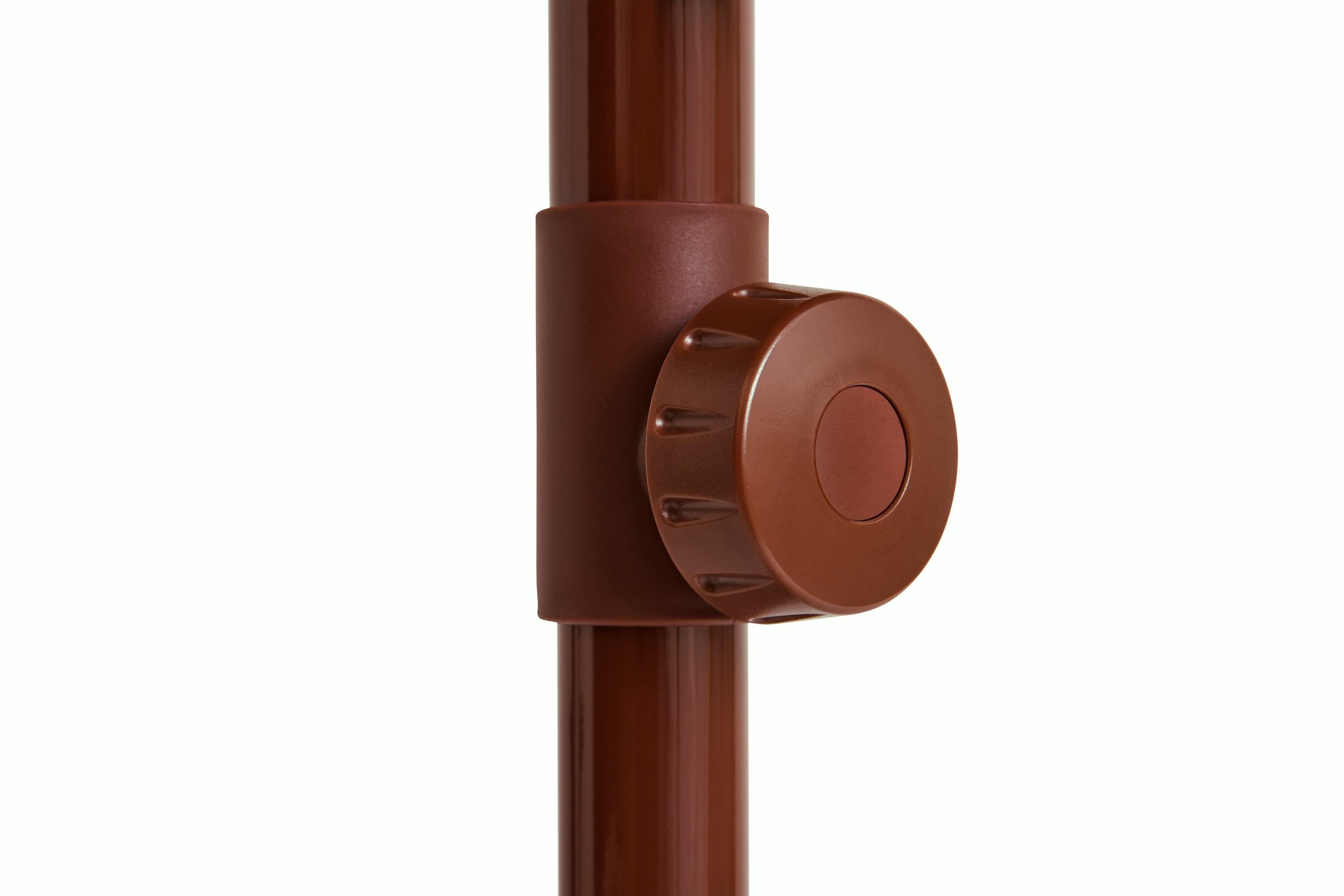 Terrazza Parasol - 8ft Square, Off-white and Burgundy