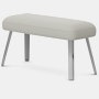Grand Repos Panchina Bench - Hola, Pearl, Polished Aluminum