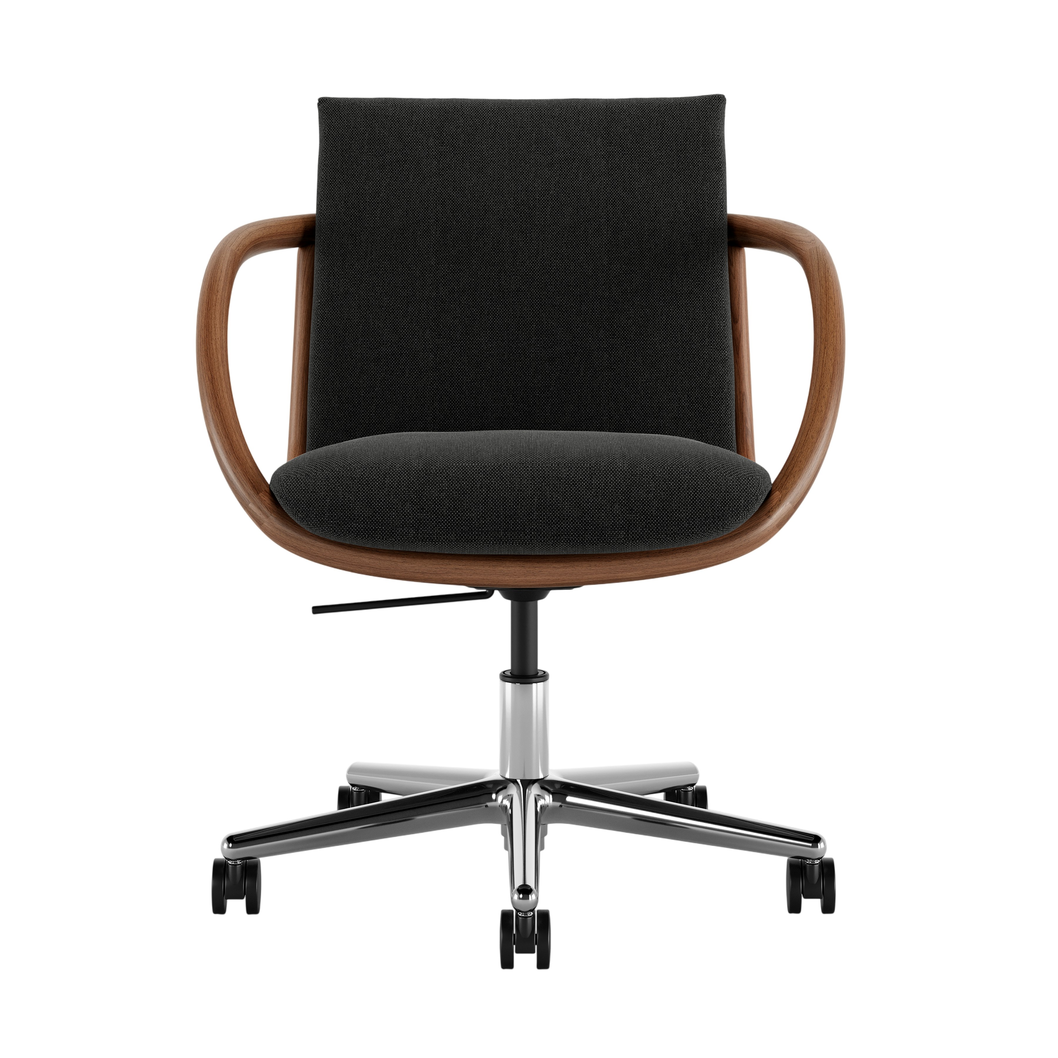 Full Loop Task Chair - Mode Talus, Walnut, Polished Aluminum