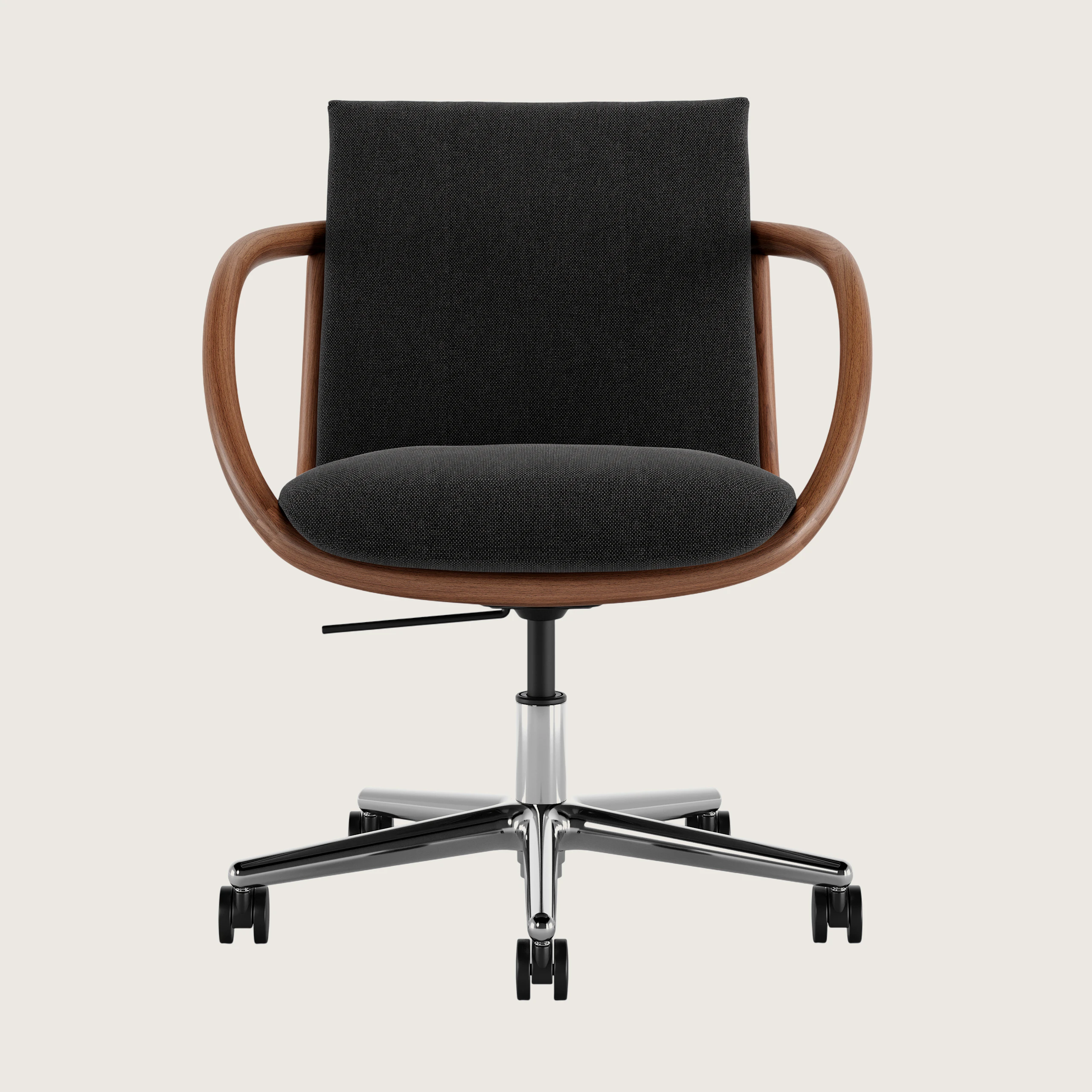 Full Loop Task Chair - Mode Talus, Walnut, Polished Aluminum