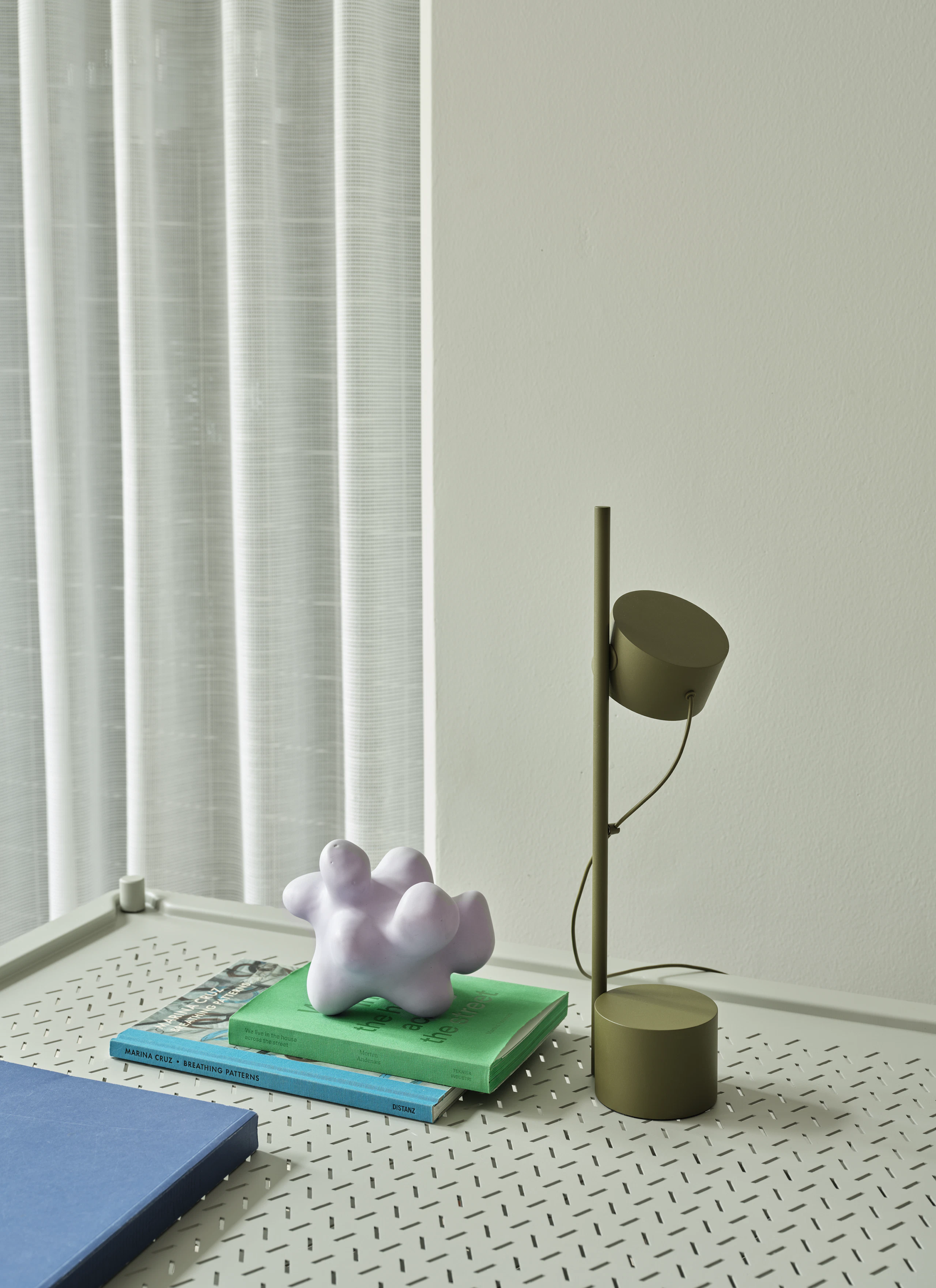 Post Table Lamp on a Flow Trolley
