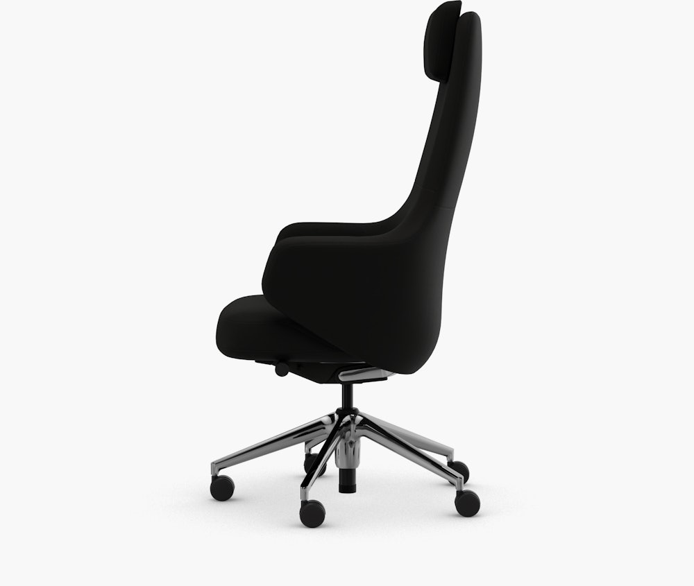 Grand Executive Task Chair - High Back, Leather Premium F, Nero