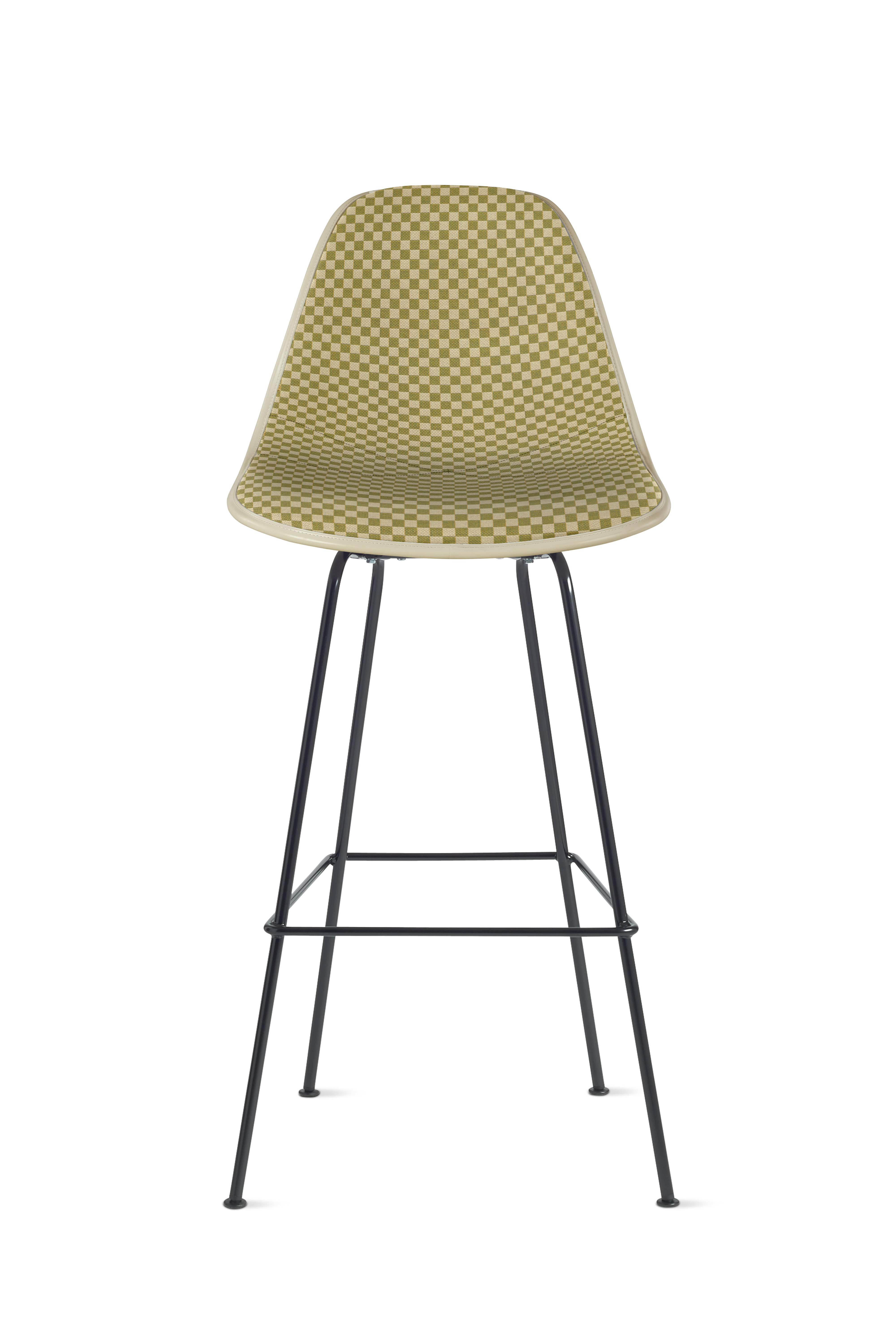 Eames Upholstered Molded Fiberglass Stool