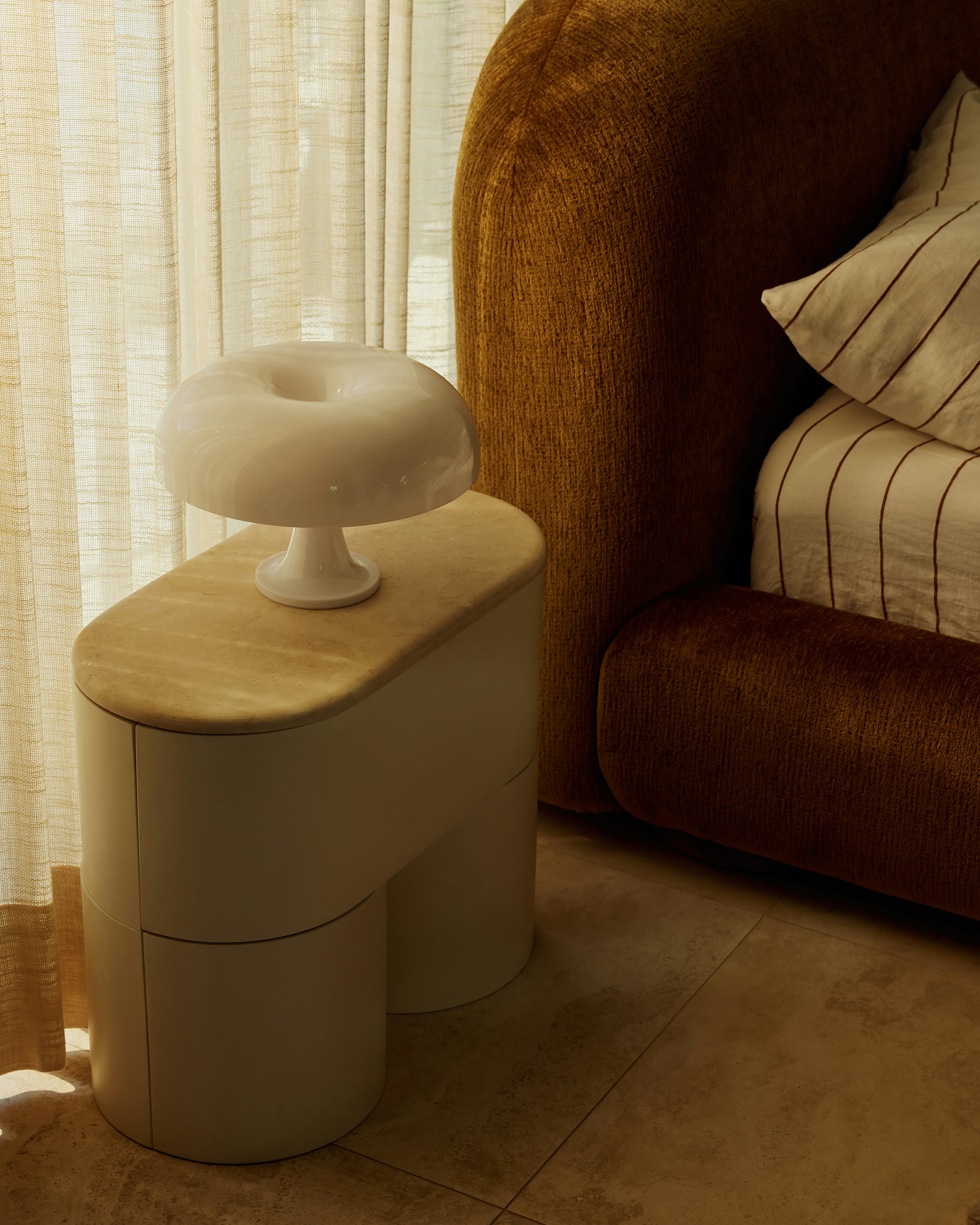 Fin Bedside Table