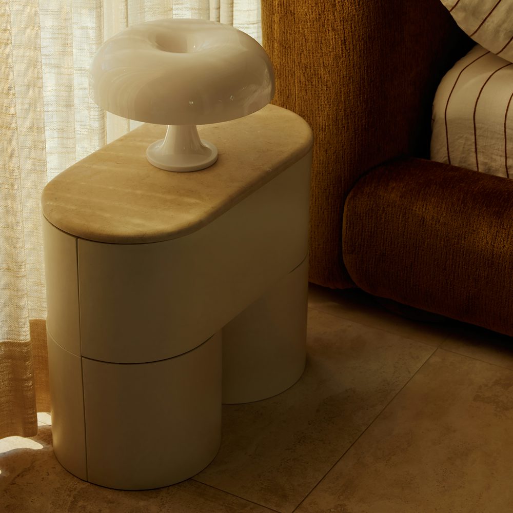 Fin Bedside Table