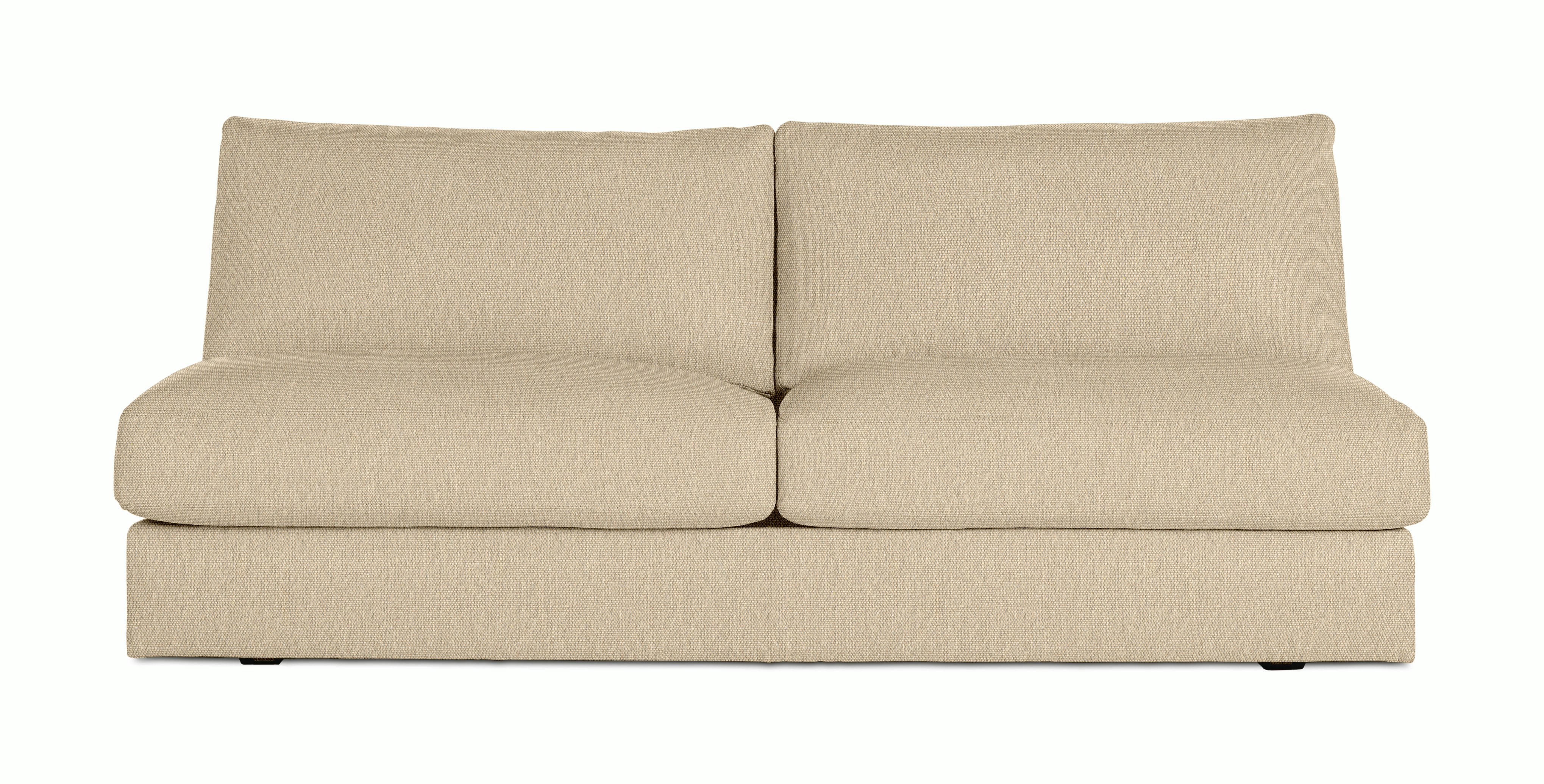 Reid Modular Sofa - Armless,  Standard,  Album Linen,  Straw with block leg