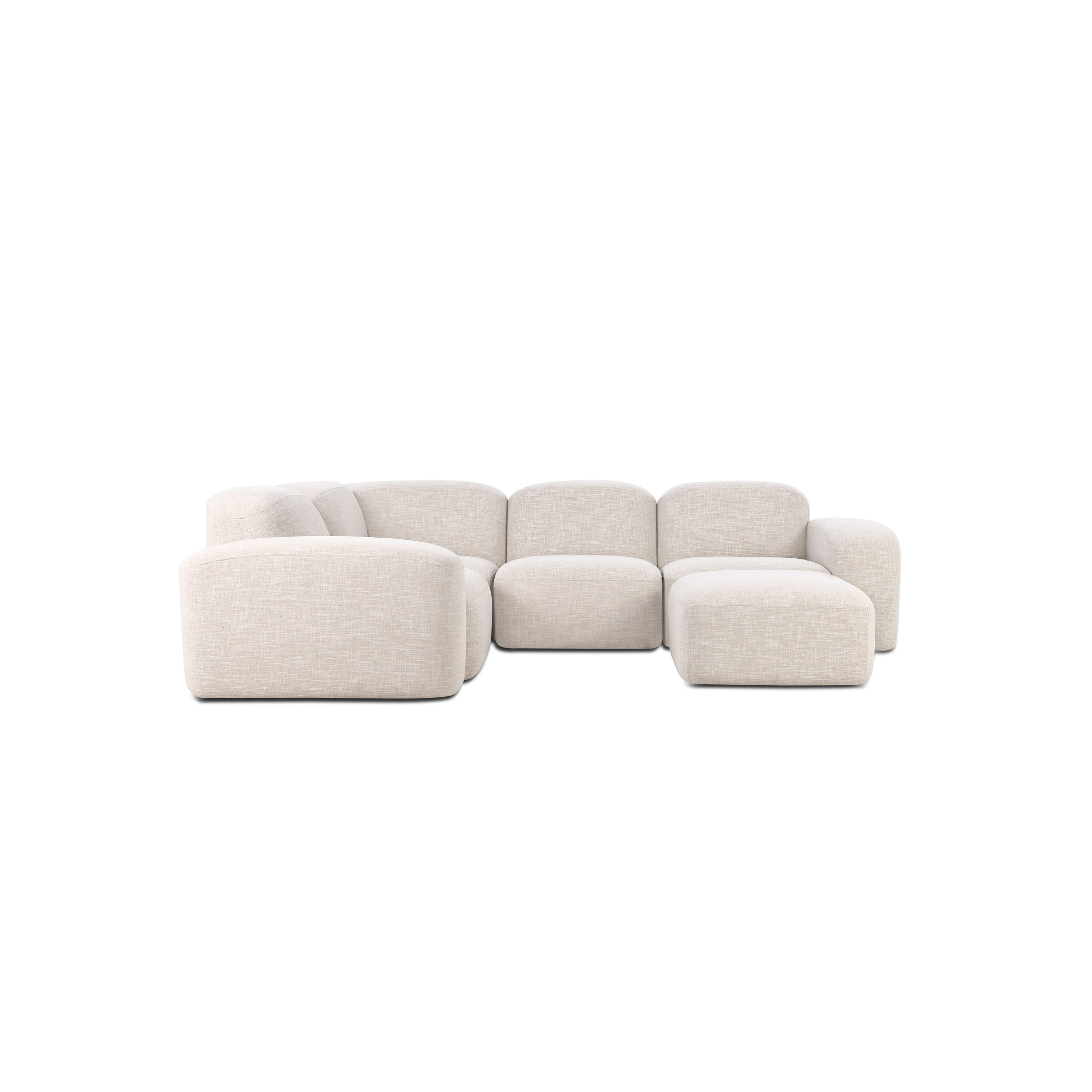 Muse Four Seat Corner Sectional - Byron, Oyster