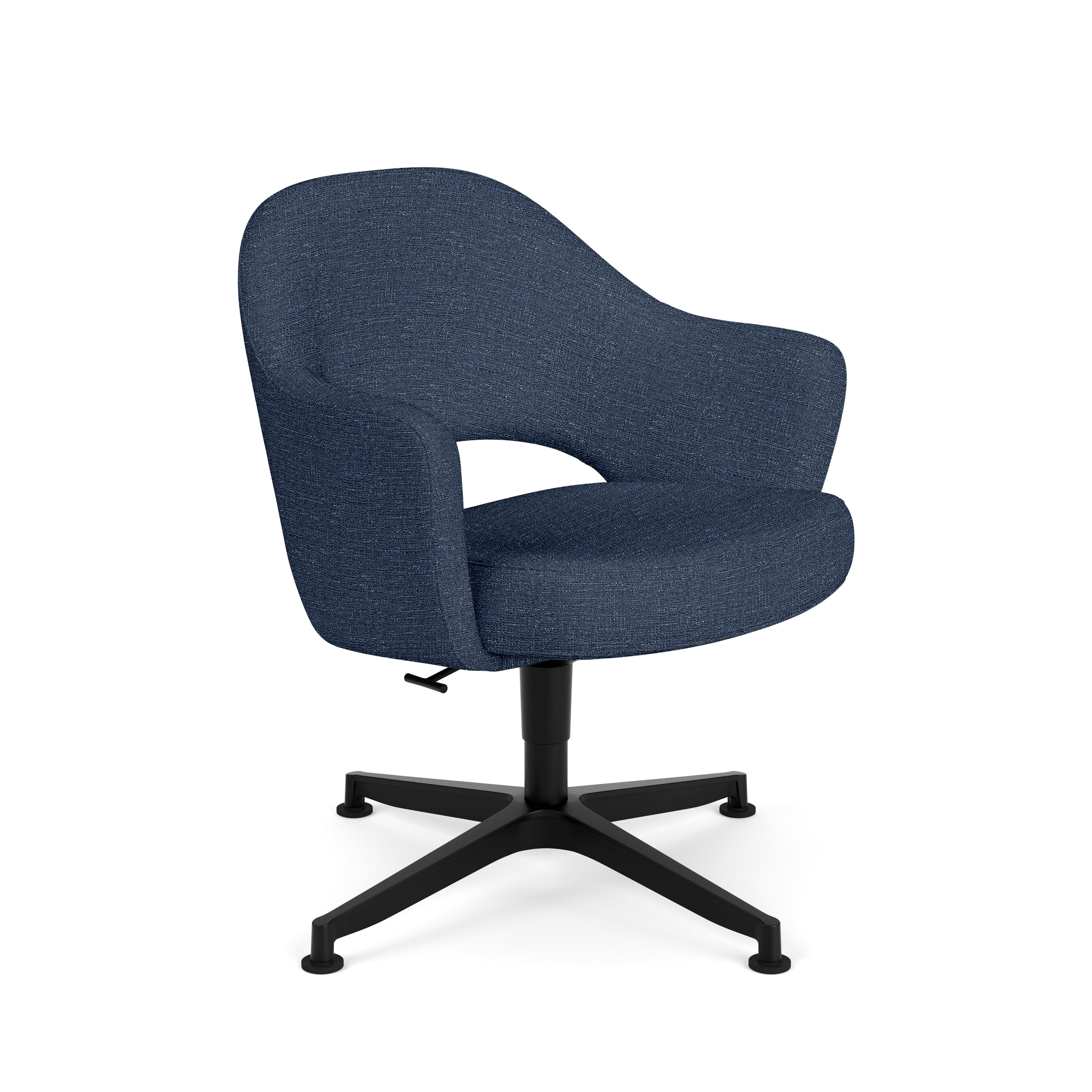 Saarinen Executive Office Armchair - 4 Star,  Diva,  Songbird,  Polished Aluminum Base,  Glides