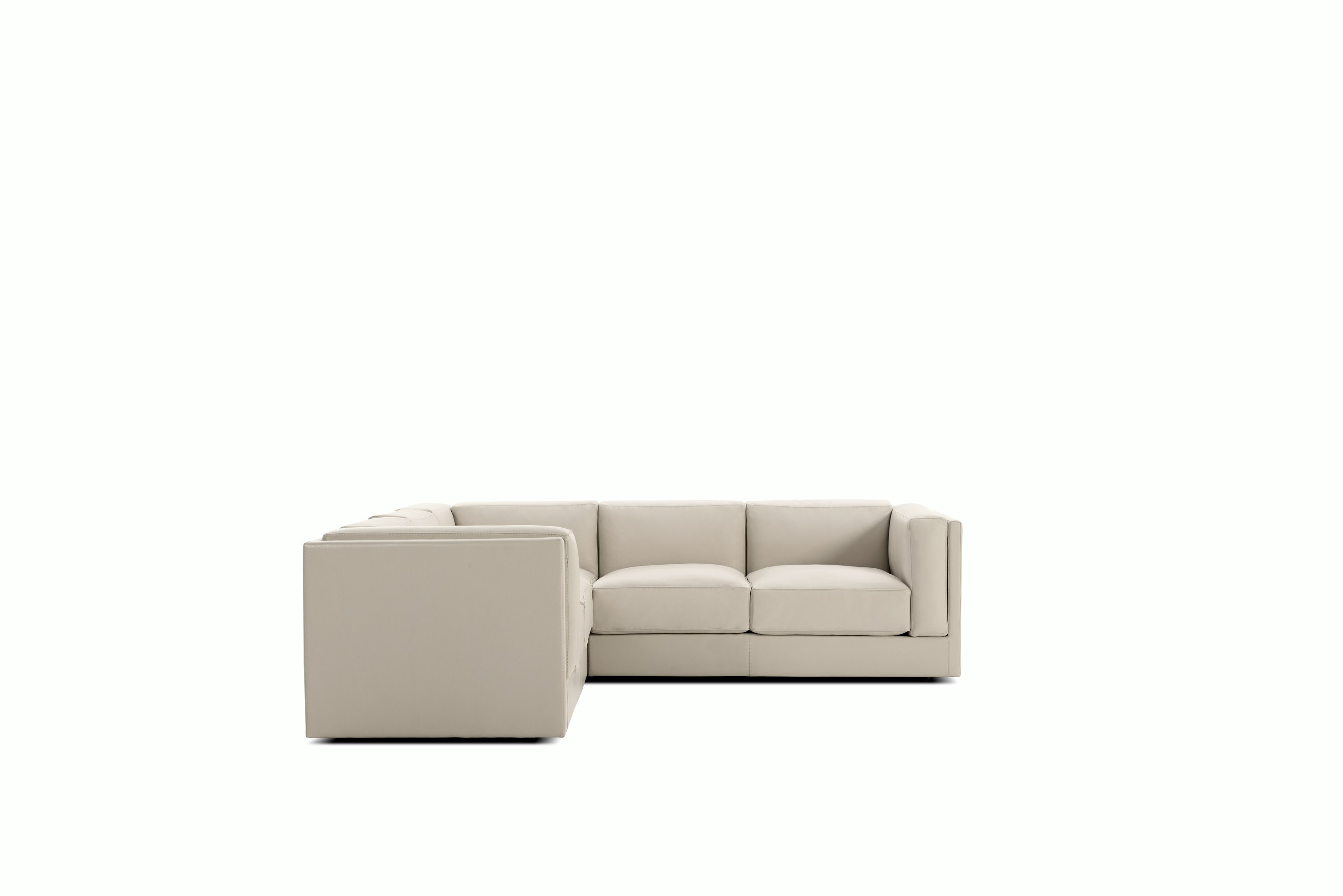 Symme Corner Sectional - Leather Frame