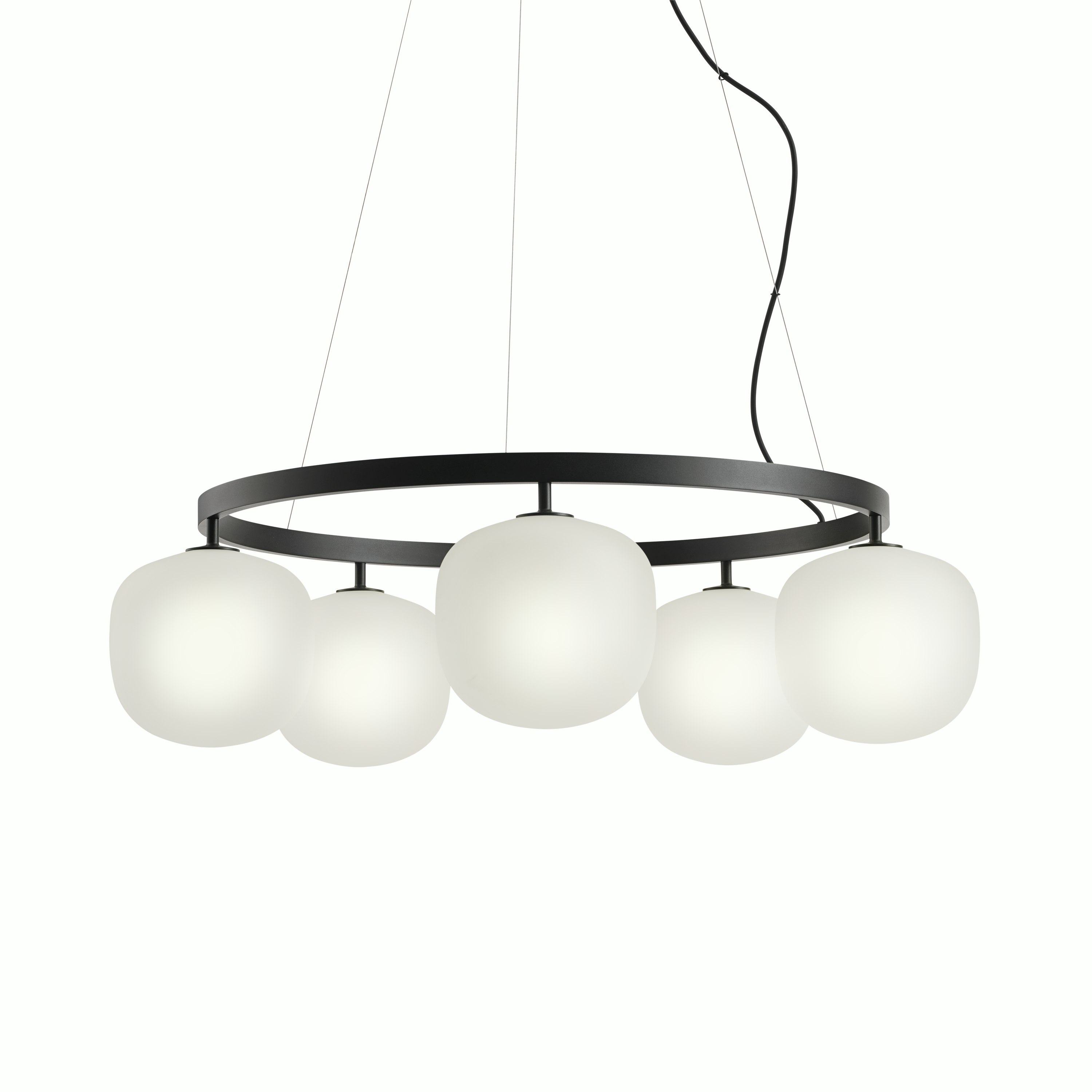 Rime Chandelier in Black Viewed from Front