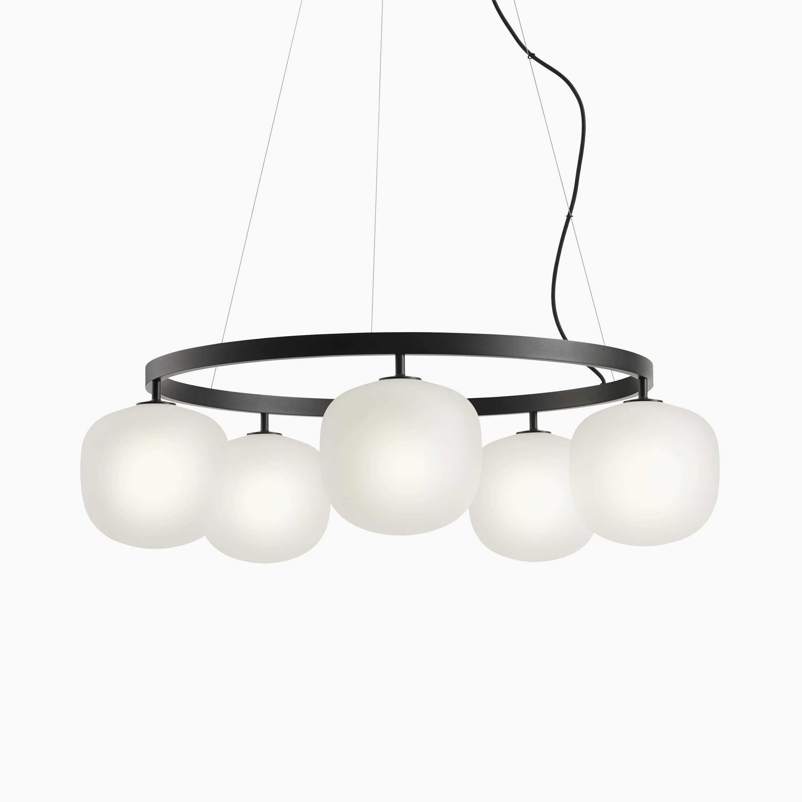 Rime Chandelier in Black Viewed from Front