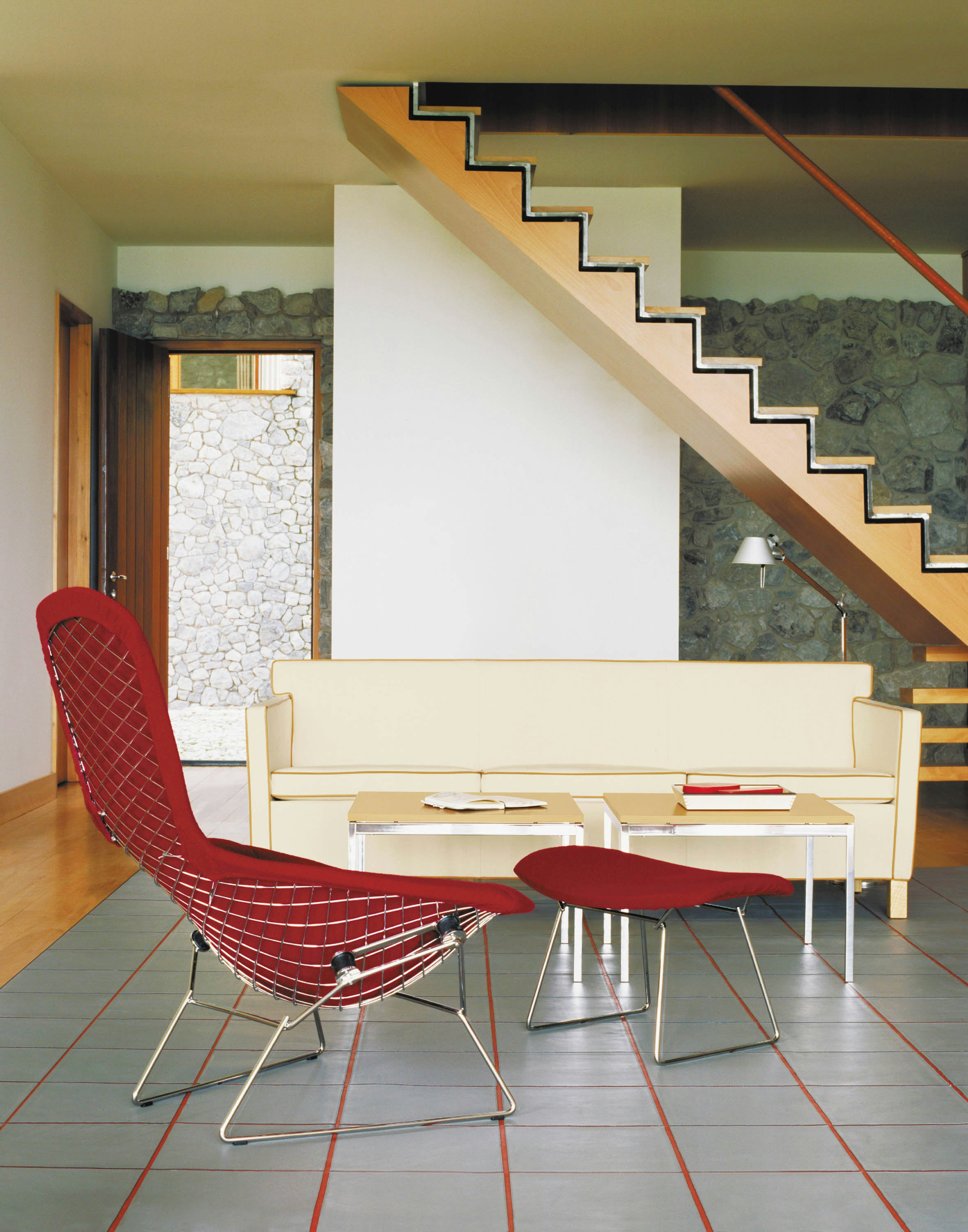 Bertoia Bird Chair and Ottoman