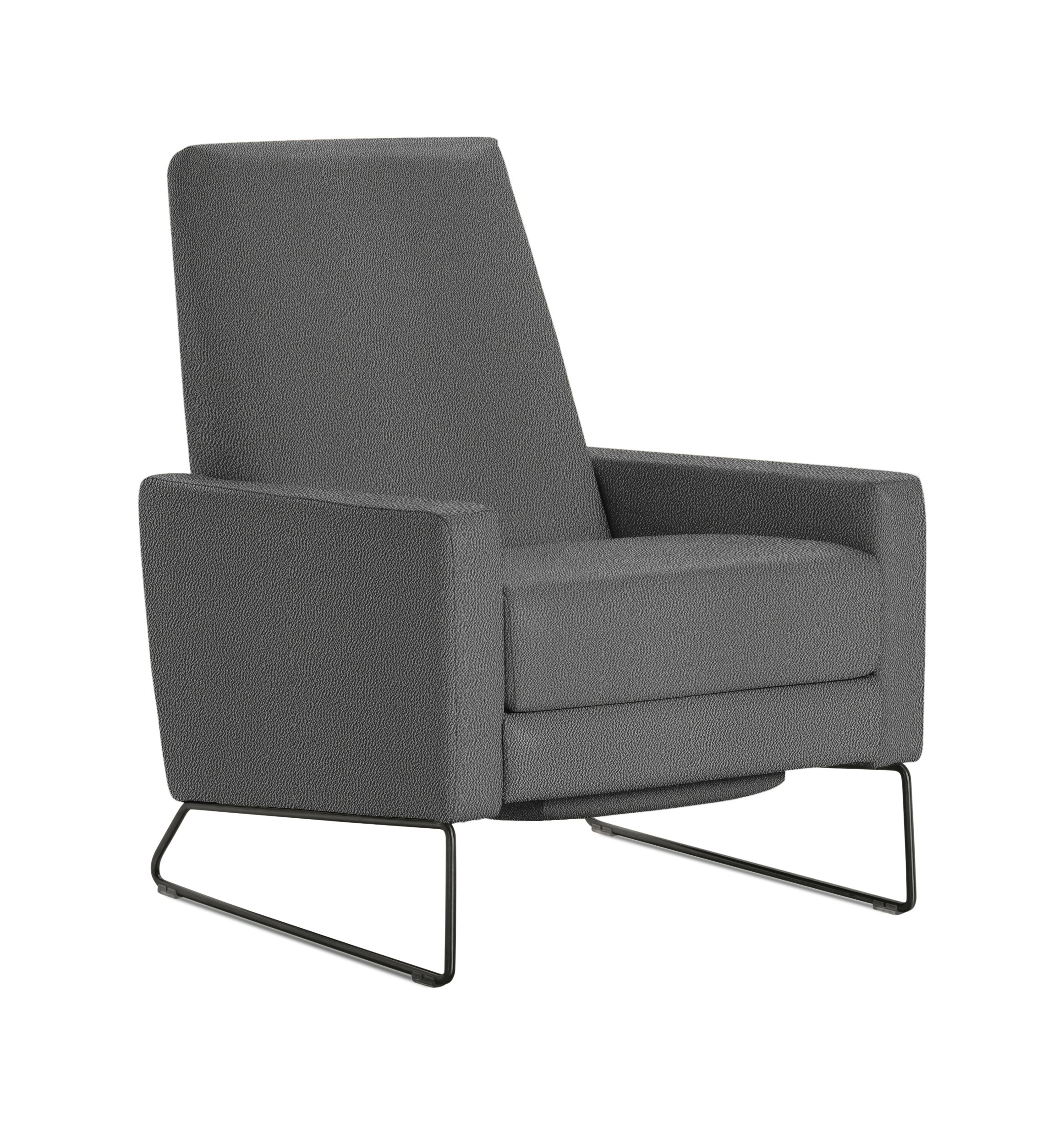 A Flight Recliner in Grey viewed from an angle
