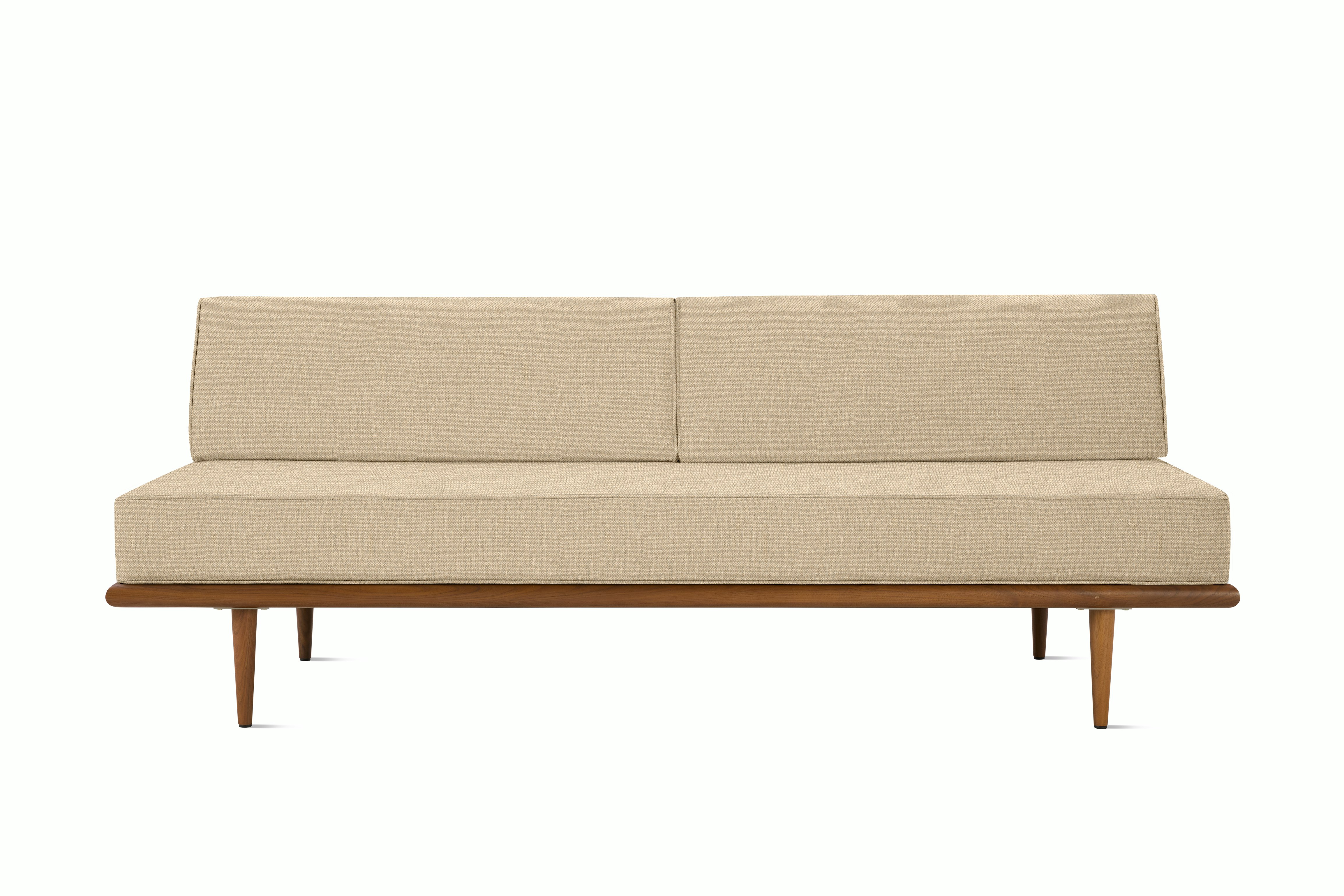 Nelson Daybed  - Back Bolster, Walnut, Album Linen, Straw, Taper