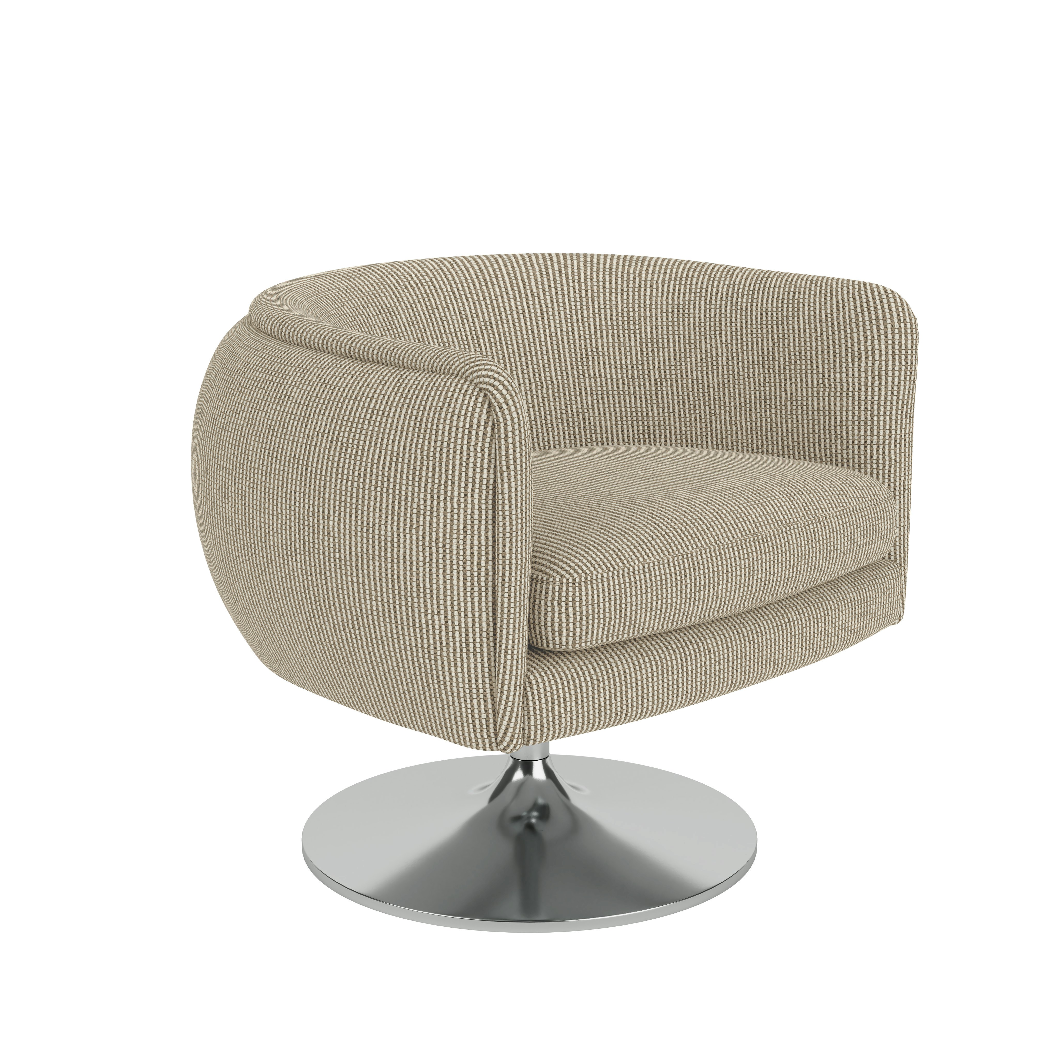 D'Urso Swivel Lounge Chair