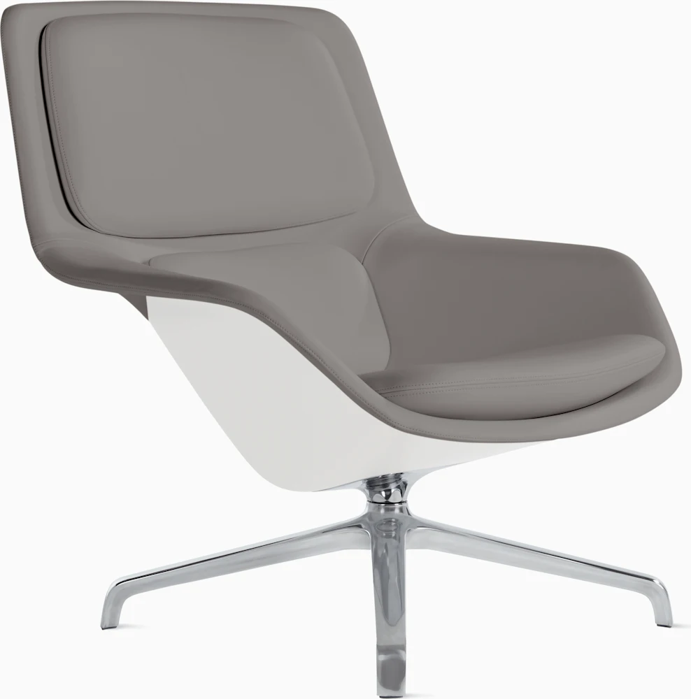 Swivel Script Chair Striad Lounge Chair, Mid Back
