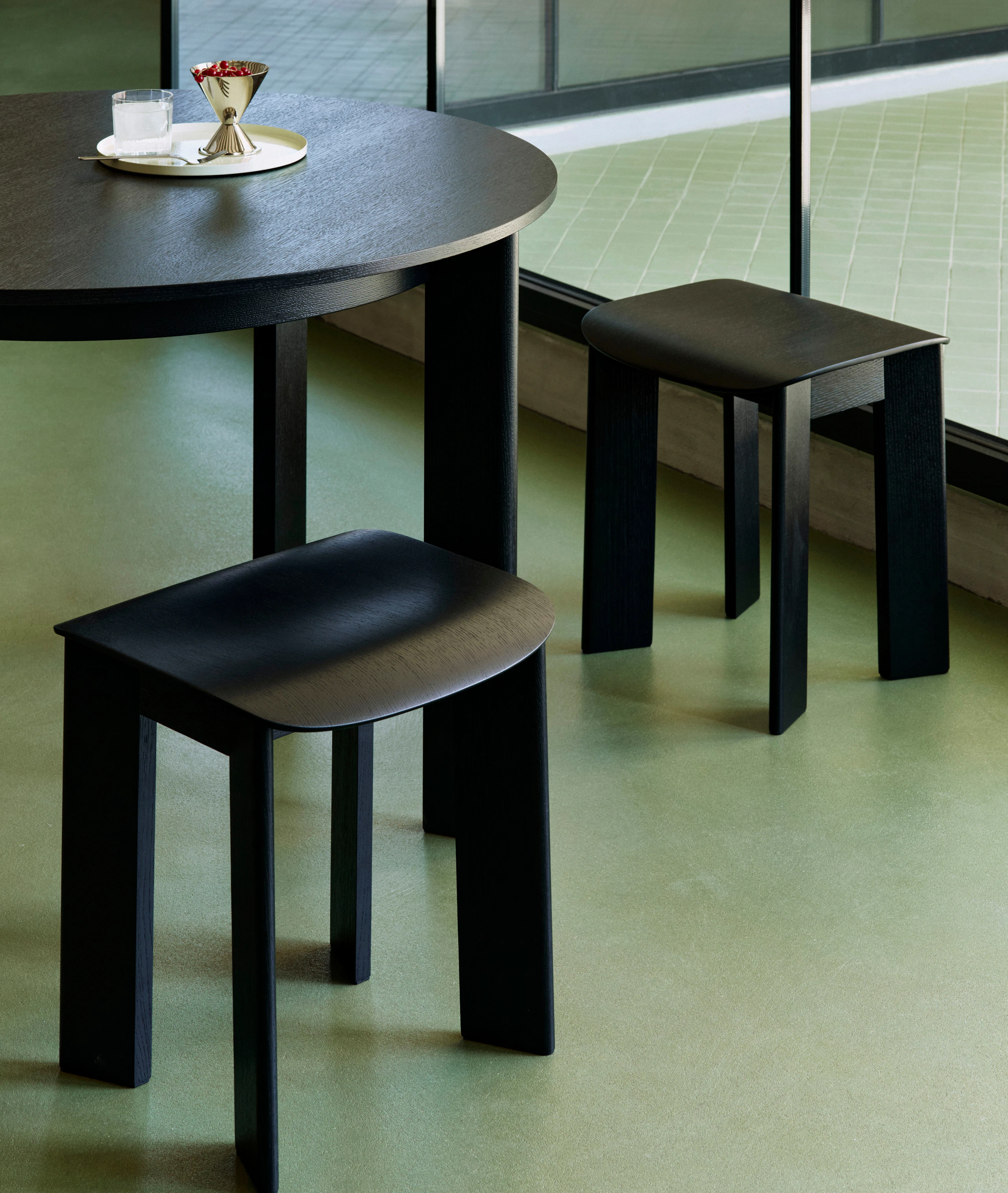 Two Chisel stools around Chisel table