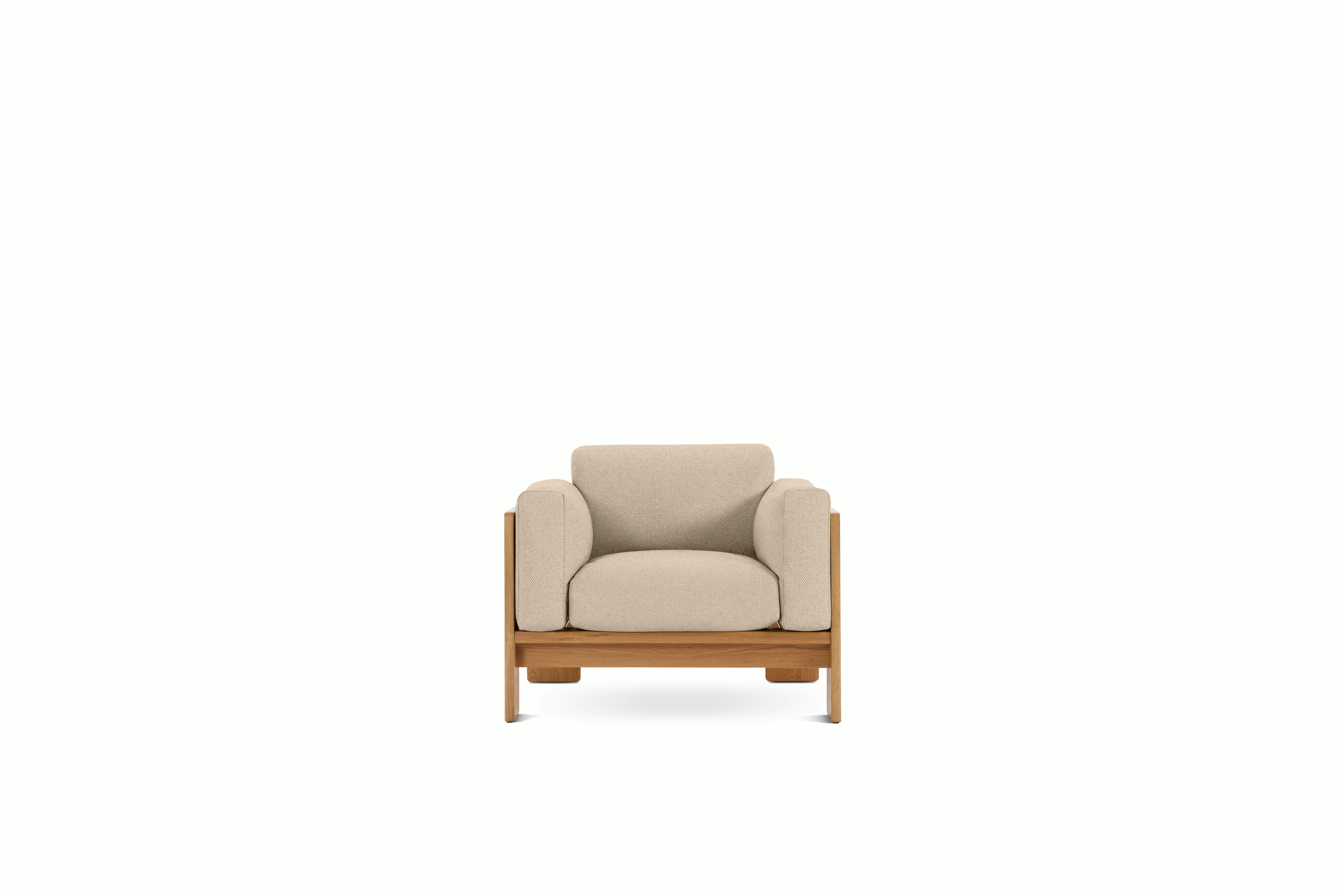 Bastiano Petite Lounge Chair - Hourglass,  Sandbar,  Oak