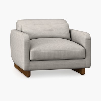 Contra Lounge Chair - With Arms, Pebble Weave, Buff, Walnut Contra Lounge Chair - With Arms, Pebble Weave, Buff, Walnut