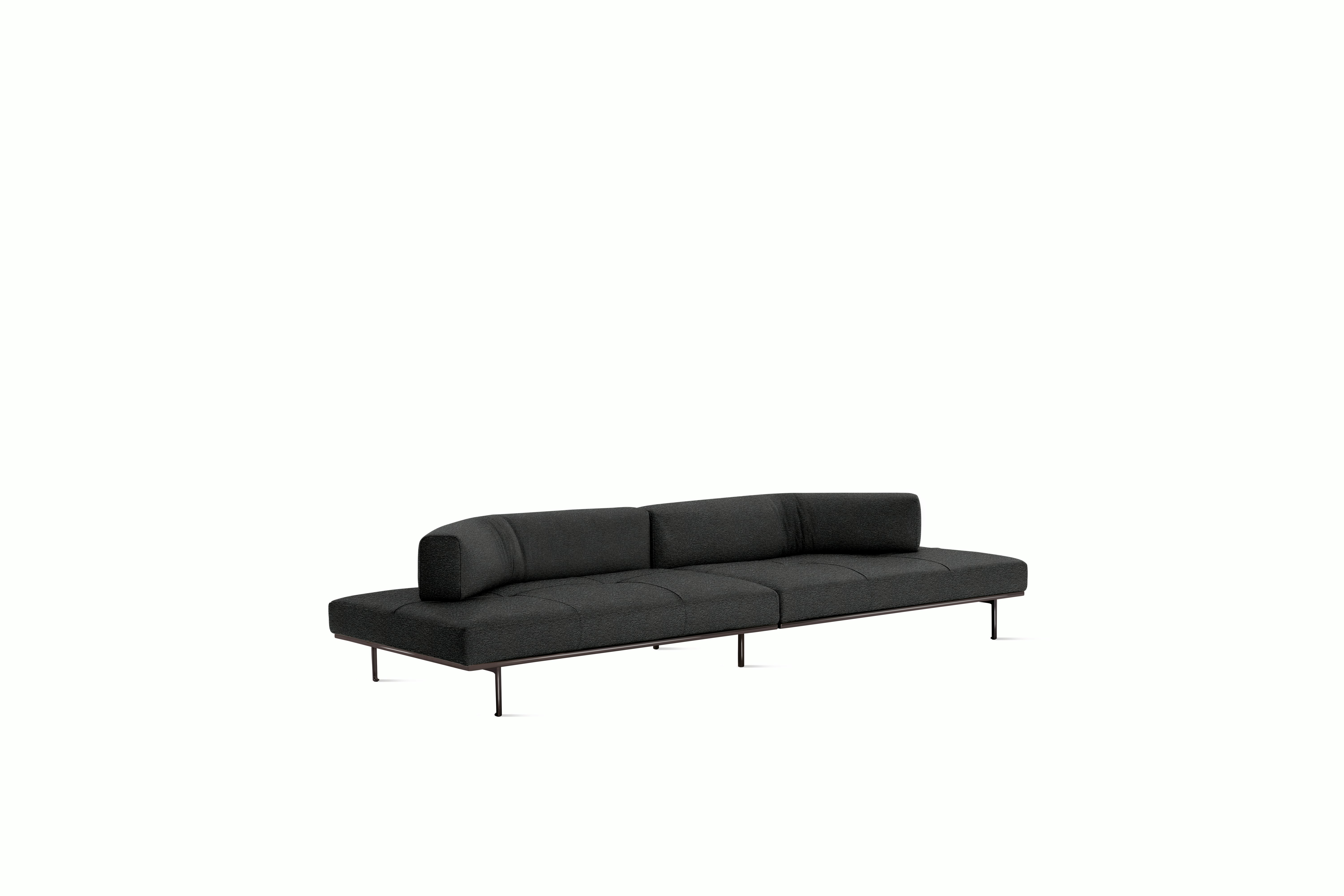 Matic Sofa - MH07 Config  Sofa,  Quilted,  Curly,  Dark Grey,  Charcoal