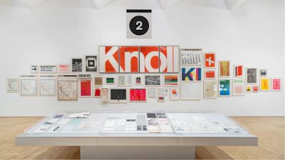 Colorful display of the Vignellis' art at Triennale Milano 2026.